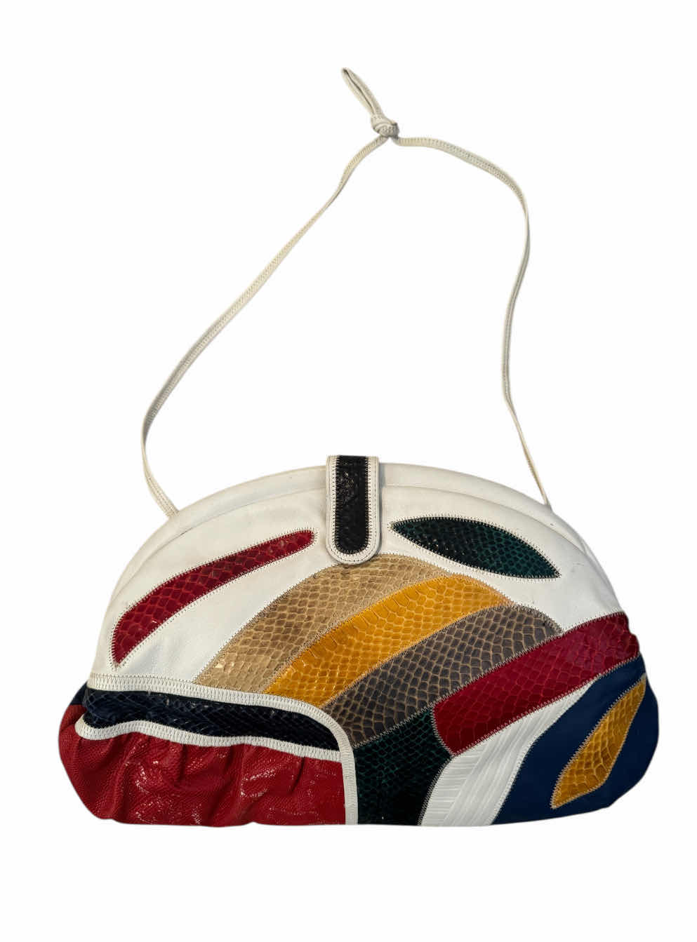 Photo 1 of 3- WOMENS LEATHER HANDBAGS PURSES, BLACK ANIMAL PRINT PATTERN HANDBAG, BLACK HANDBAG, MULTICOLOR HANDBAG