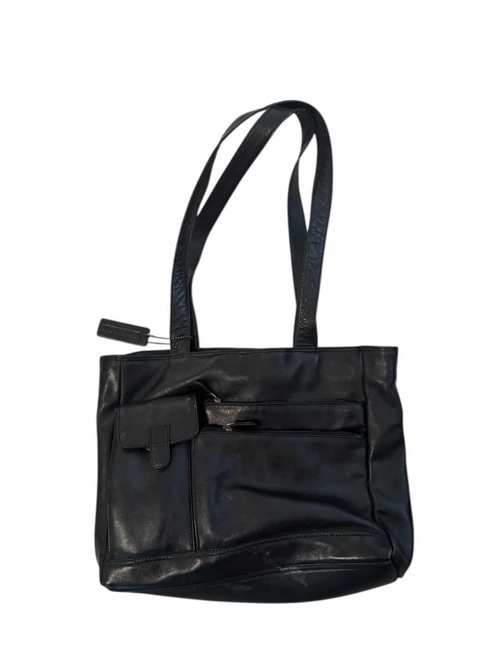 Photo 1 of 3- WOMENS LEATHER HANDBAG PURSES, TAN/GOLD HANDBAG, BLACK LEATHER HANDBAG WITH CELLPHONE POCKET, BLACK LEATHER HANDBAG