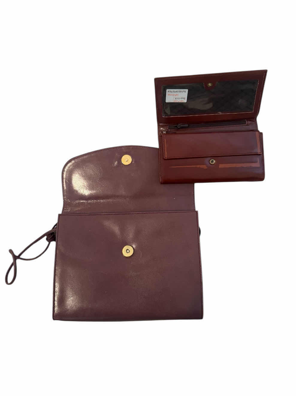 Photo 1 of 2- WOMENS HANDBAGS PURSE WITH WALLETS, BLACK LEATHER HAND BAG WITH BLACK WALLET, WINE LEATHER HANDBAG WITH WALLET, 4 ITEMS