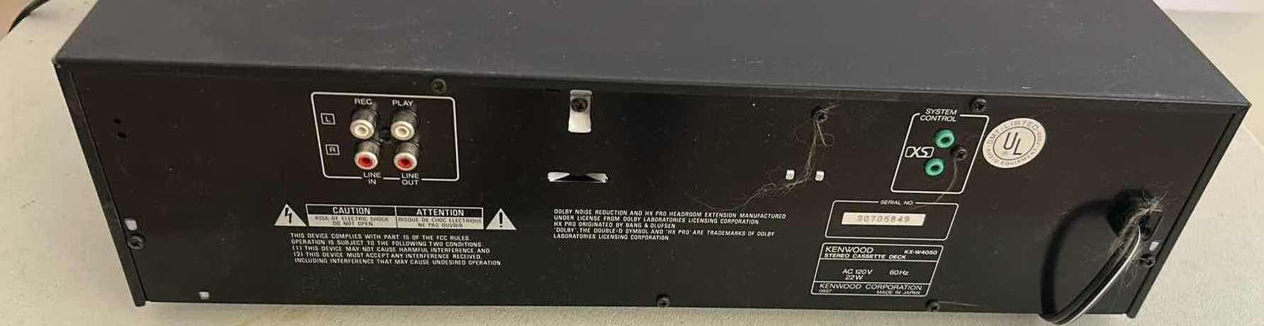 Photo 1 of KENWOOD STEREO  DOUBLE CASSETTE DECK