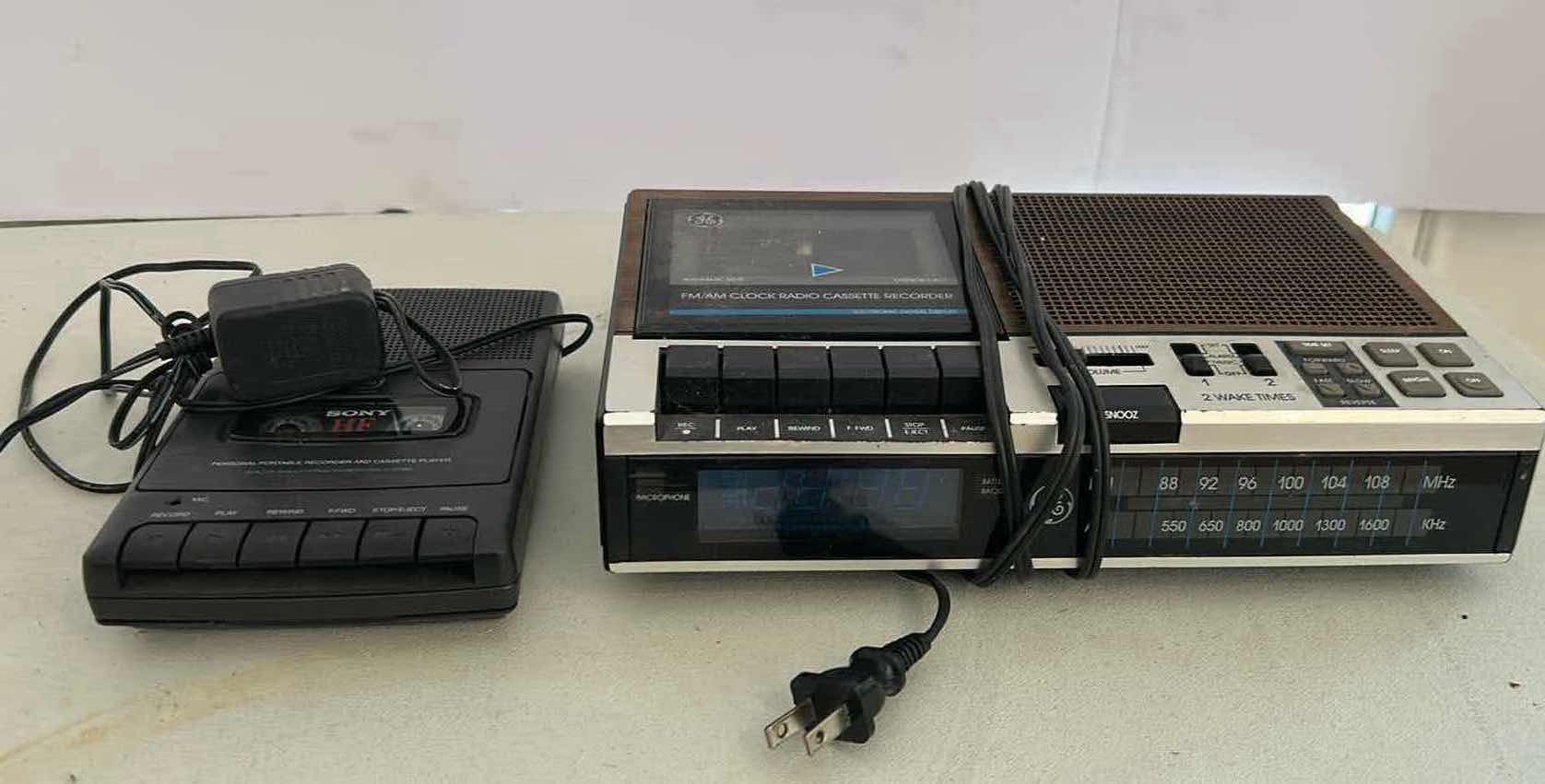 Photo 1 of GE CASSETTE PLAYER AND GE CASSETTE CLOCK RADIO