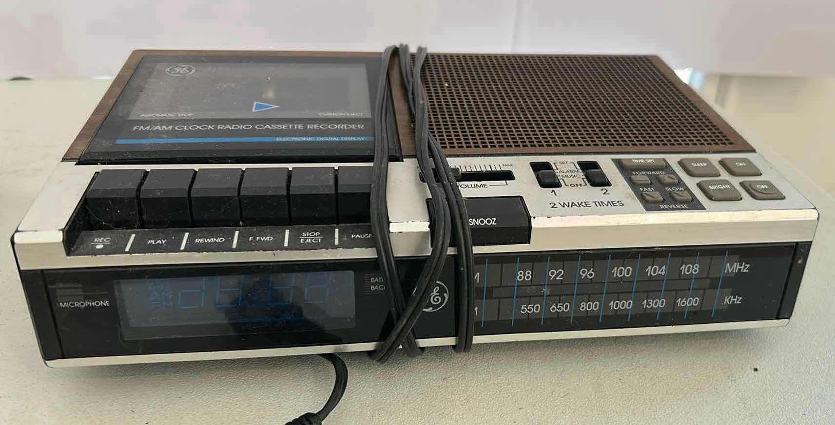 Photo 1 of GE CASSETTE PLAYER AND GE CASSETTE CLOCK RADIO