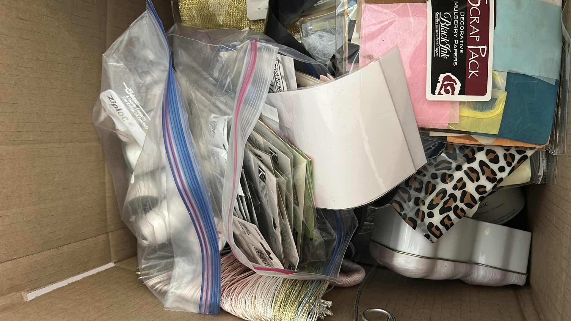 Photo 1 of 3- CONTAINERS OF CRAFT THREAD SUPPLIES