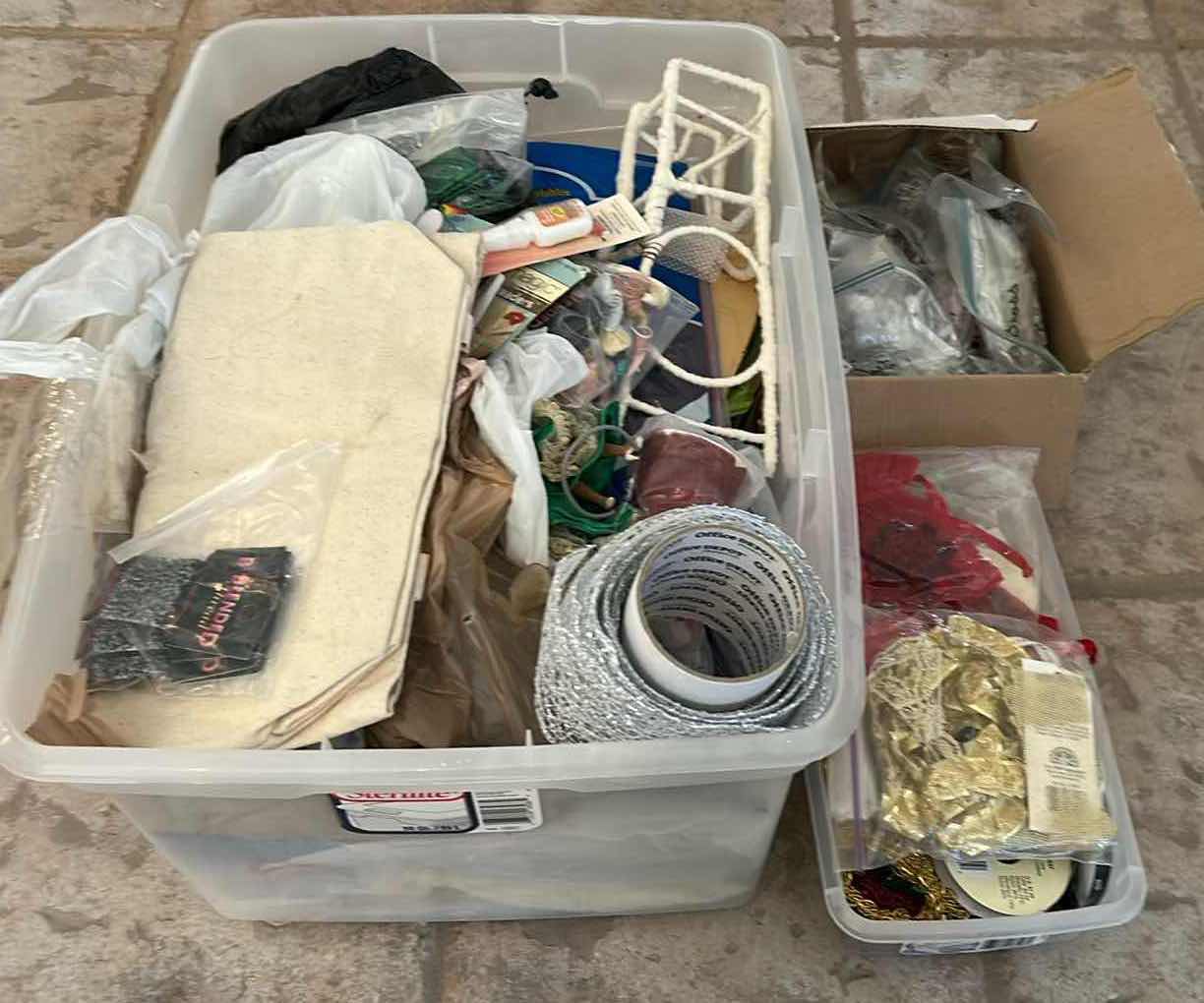 Photo 1 of 3- CONTAINERS OF CRAFT SUPPLIES