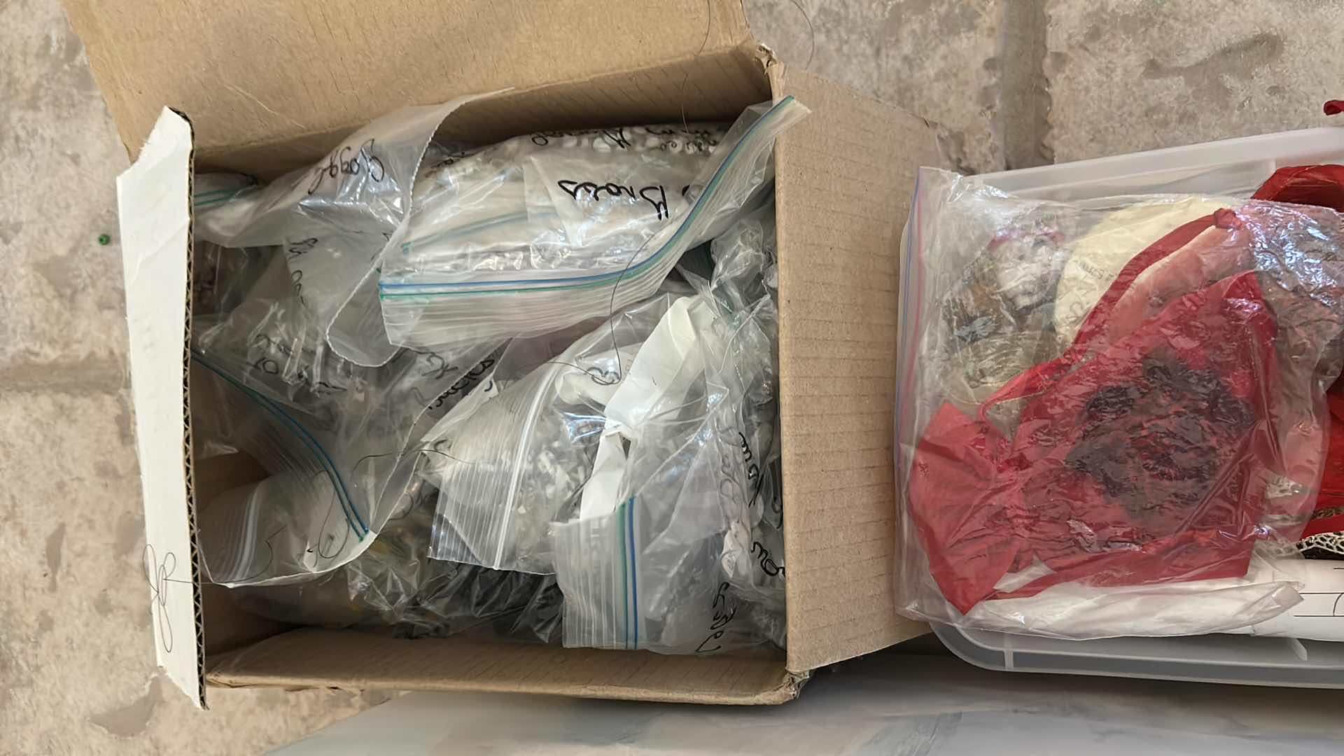 Photo 1 of 3- CONTAINERS OF CRAFT SUPPLIES