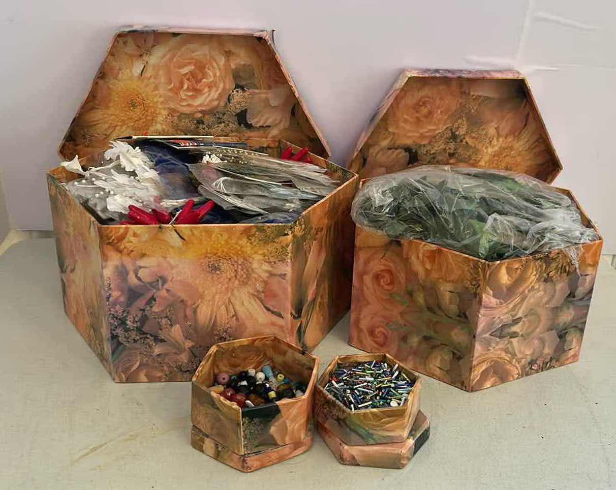 Photo 1 of 4- DECORATIVE BOXES OF CRAFT SUPPLIES
