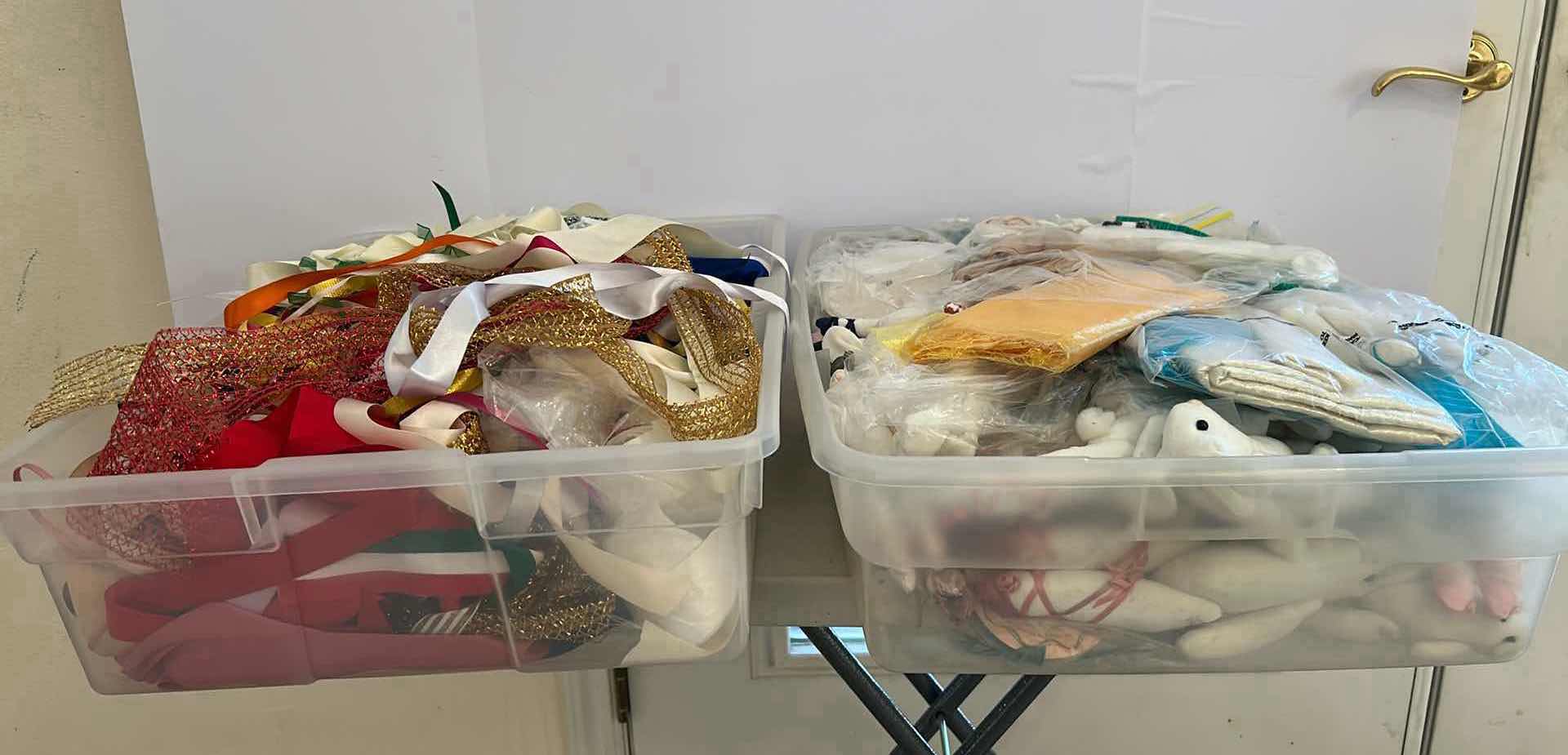 Photo 1 of 2-PLASTIC CONTAINERS CRAFT SUPPLIES