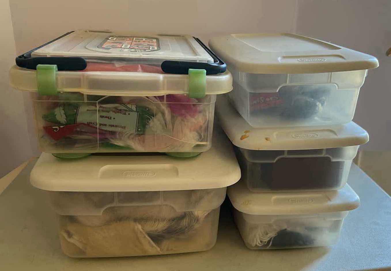 Photo 1 of 5- PLASTIC CONTAINERS IF CRAFT SUPPLIES