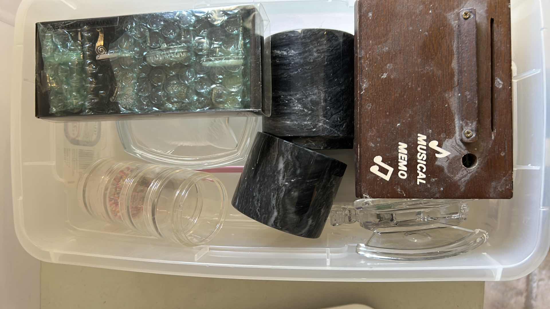 Photo 1 of 5- PLASTIC CONTAINERS IF CRAFT SUPPLIES