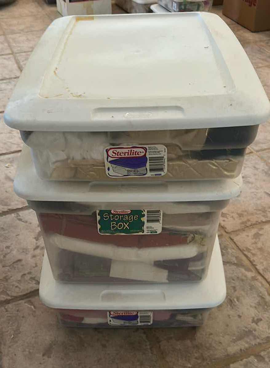 Photo 1 of 3- PLASTIC CONTAINERS CRAFT SUPPLIES