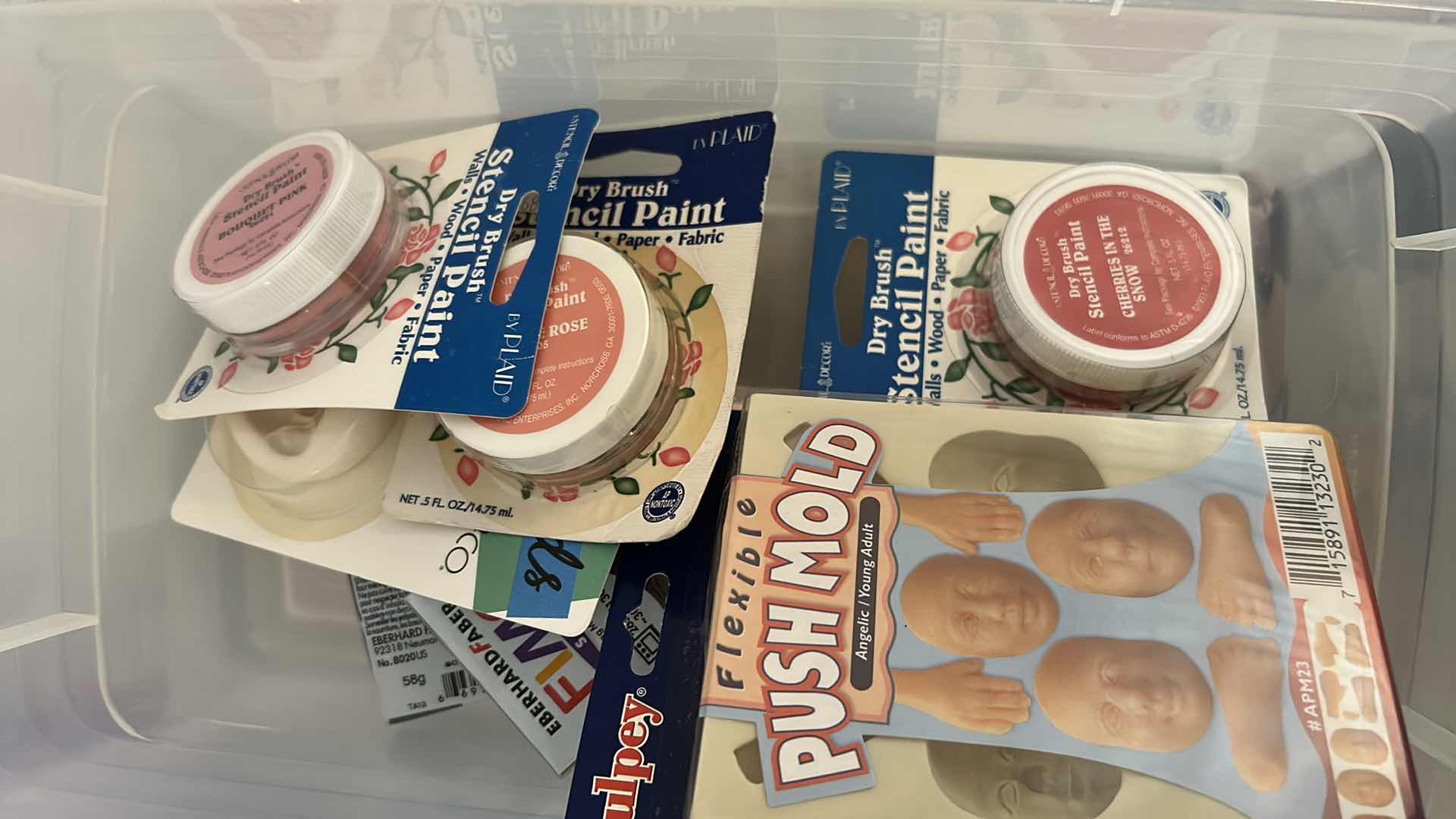 Photo 1 of 4- PLASTIC CONTAINERS CRAFT SUPPLIES