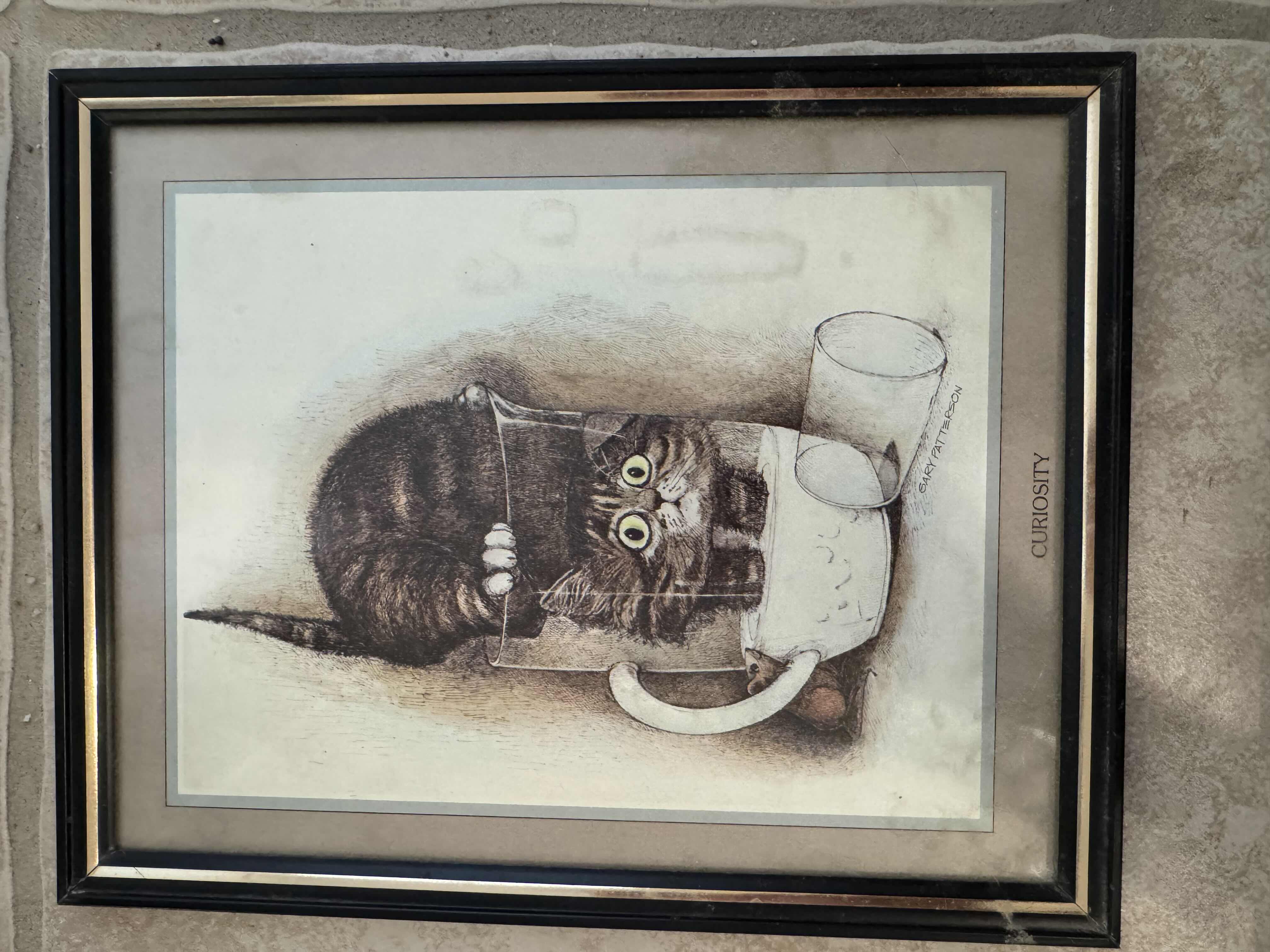 Photo 1 of 7- ASSORTED CAT DECOR, PICTURE FRAMES, AND CUPS

FRAME
8” X 1” X H10”