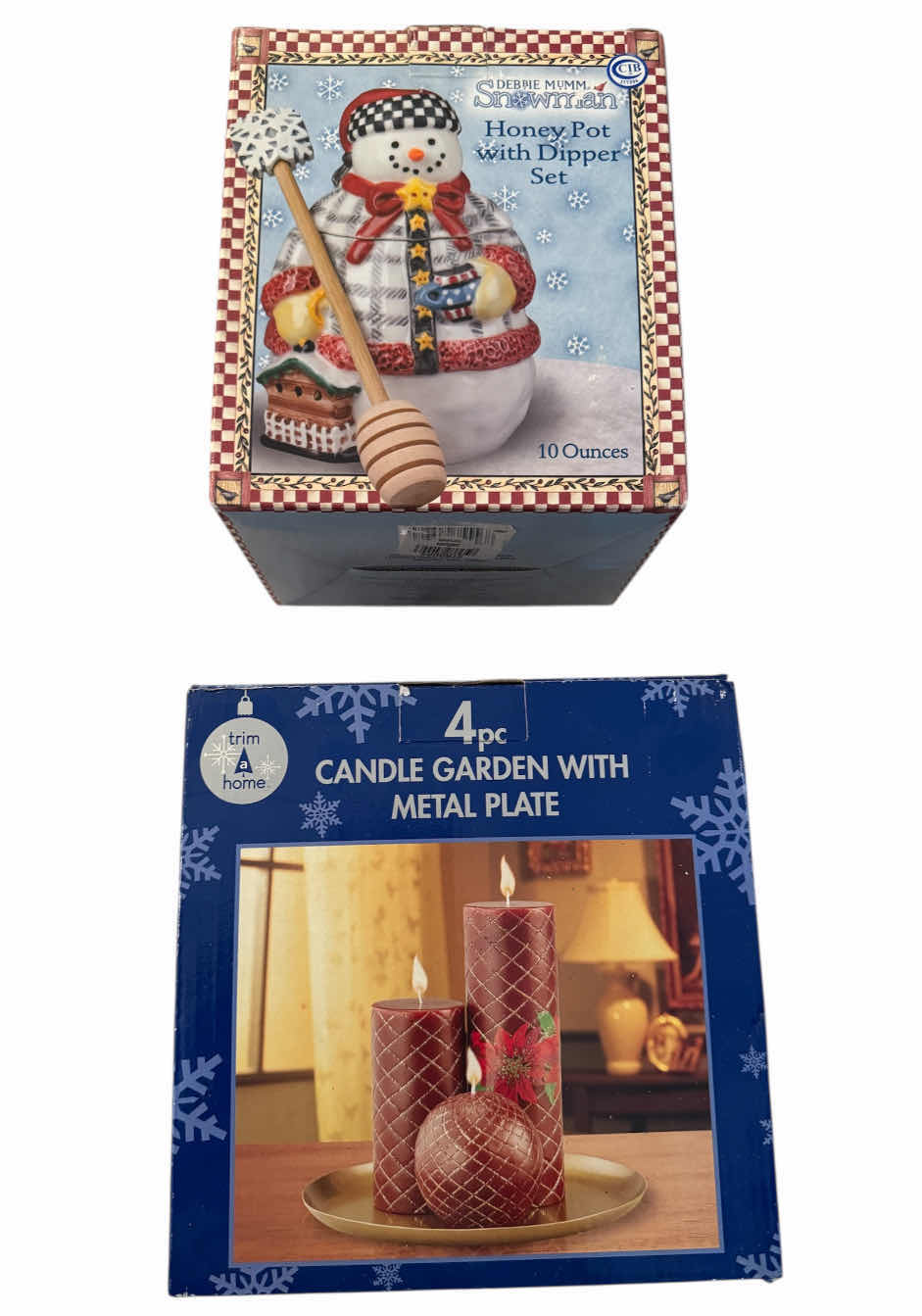 Photo 1 of ASSORTED HOLIDAY DECORATIONS, CHRISTMAS WINTER DECORATION,  CANDLE HOLDERS, HOME ESSENTIALS, 4 ITEMS