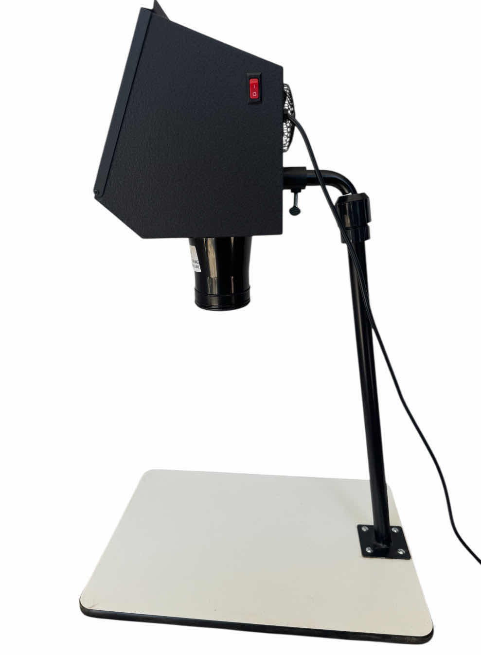 Photo 1 of KOPYRITE ADJUSTABLE PROJECTOR, ARTWORK PROJECTOR, BLACK/WHITE, AND DESK LAMP L, CRAFTING LAMP, LAMP WITH STORAGE, WHITE PROJECTOR. 20” X 14” X 31”