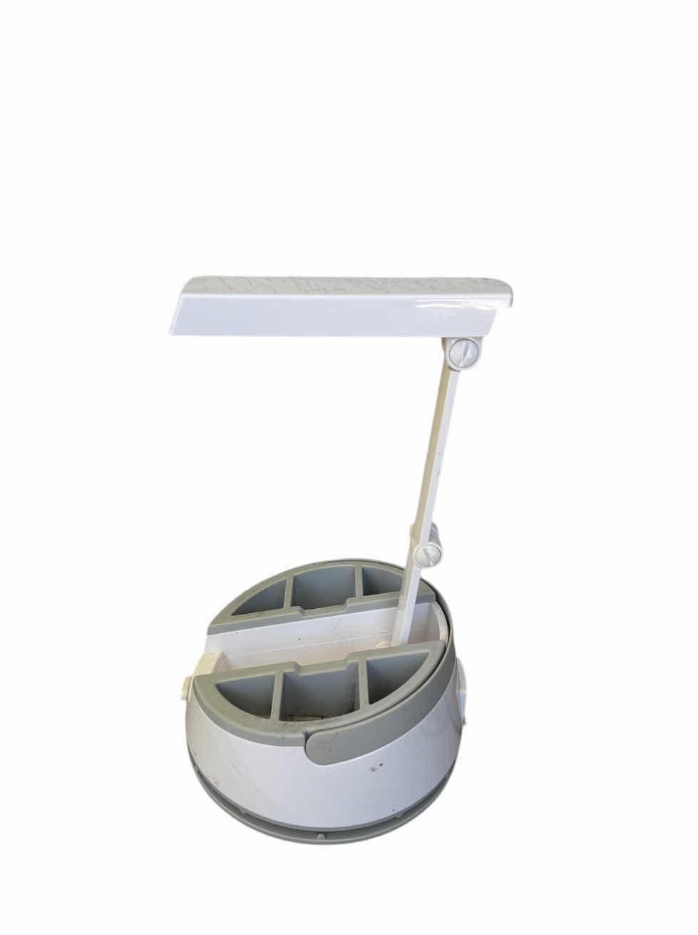 Photo 1 of KOPYRITE ADJUSTABLE PROJECTOR, ARTWORK PROJECTOR, BLACK/WHITE, AND DESK LAMP L, CRAFTING LAMP, LAMP WITH STORAGE, WHITE PROJECTOR. 20” X 14” X 31”