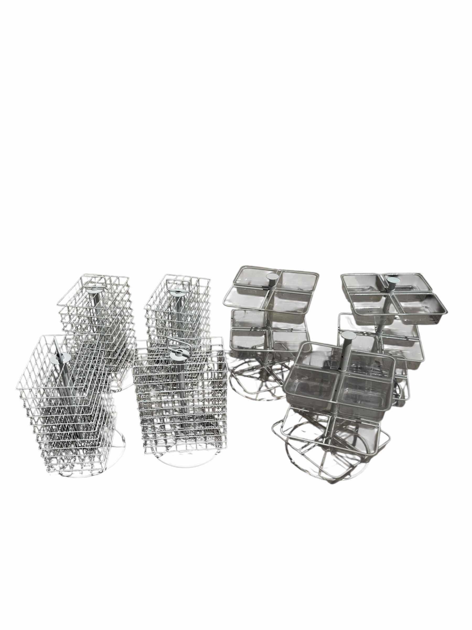 Photo 1 of WHITE METAL MAGAZINE ROTATING HOLDERS ORGANIZERS AND WHITE METAL ROTATING CRAFT ORGANIZERS STANDS
MAGAZINE STAND 13” X 9” X H18”
CRAFTING ORGANIZER
14” X 14” X H24”