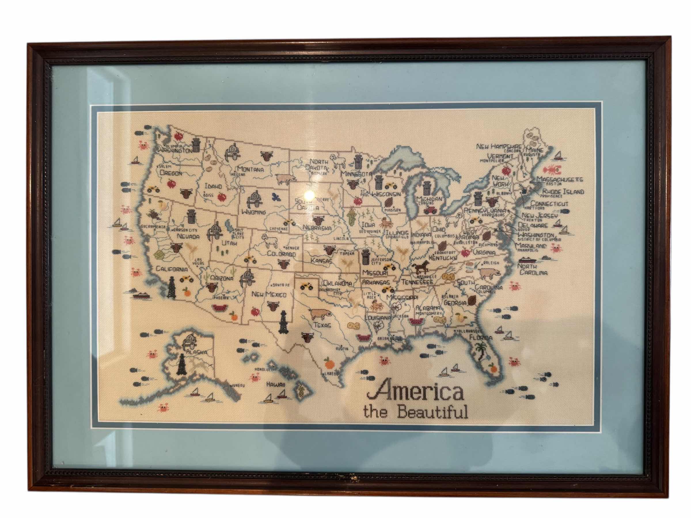 Photo 1 of 40
2- VINTAGE WOOD FRAMED CROSS STITCH AMERICAN MAP AND STATE OF NEVADA, ART COLLECTION, HOME DECOR, HOME ESSENTIALS 

23.5” X 16.5”
AND SMALLER