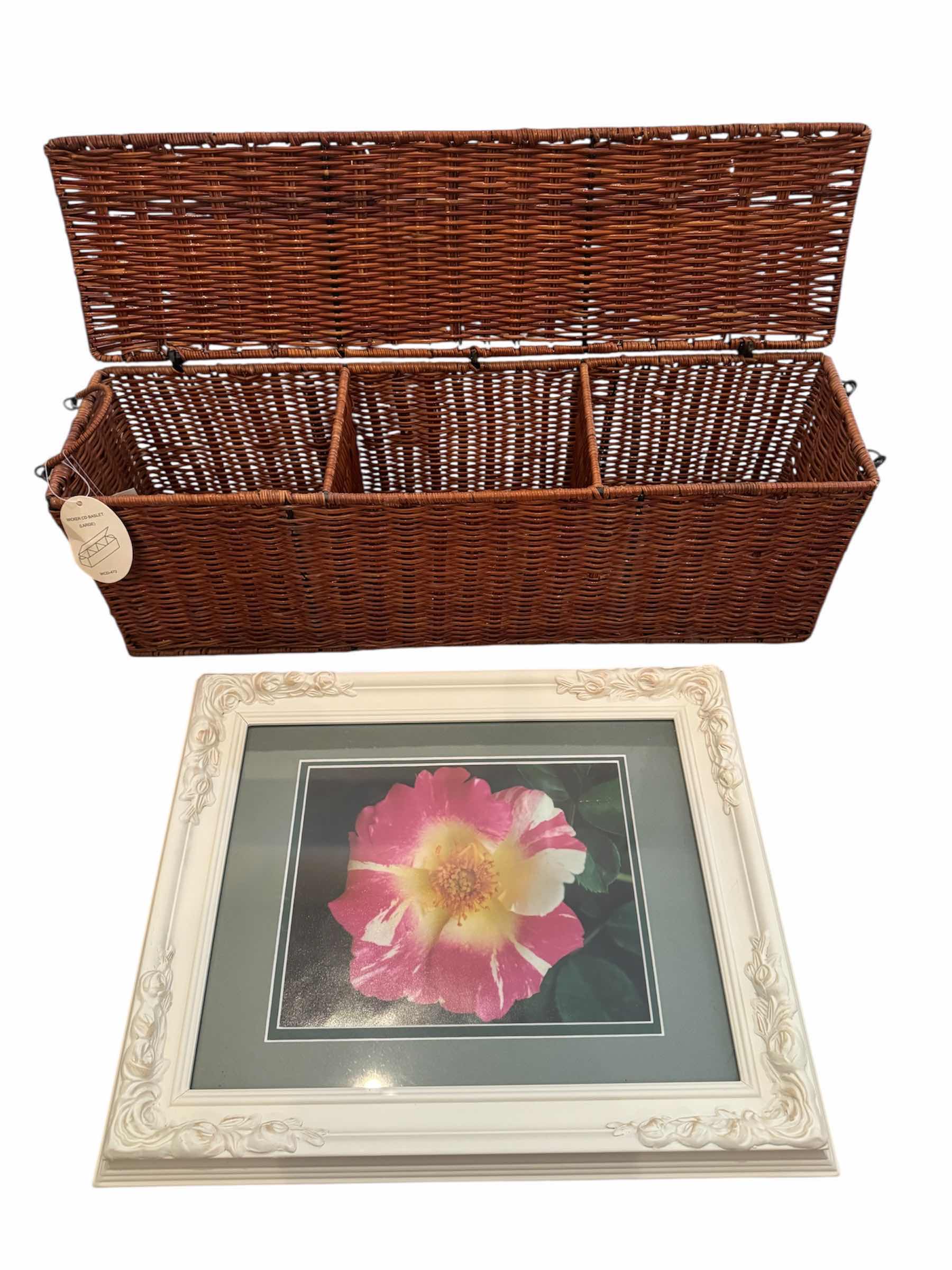 Photo 1 of 62
WICKER BASKET WITH STORAGE COMPARTMENTS AND VINTAGE RESIN FRAMED ARTWORK, HOME DECOR, HOME ESSENTIALS

L23” AND SMALLER