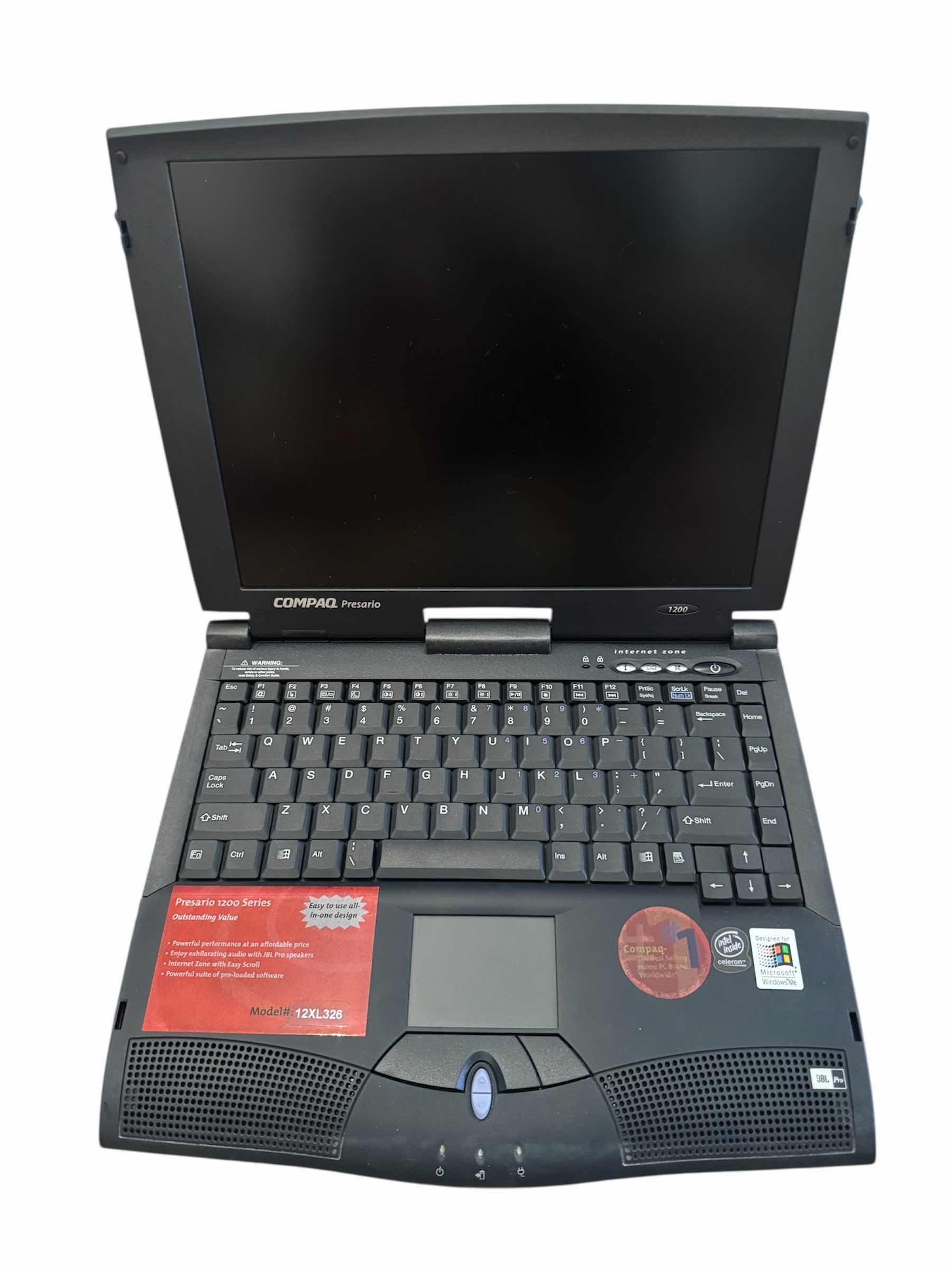 Photo 1 of 45
VINTAGE COMPAQ PRESARIO LAPTOP MODEL 12XL326 AND SAIL BRAND MICROSCOPE SLIDES CAT NO. 7101

H10.5” AND SMALLER