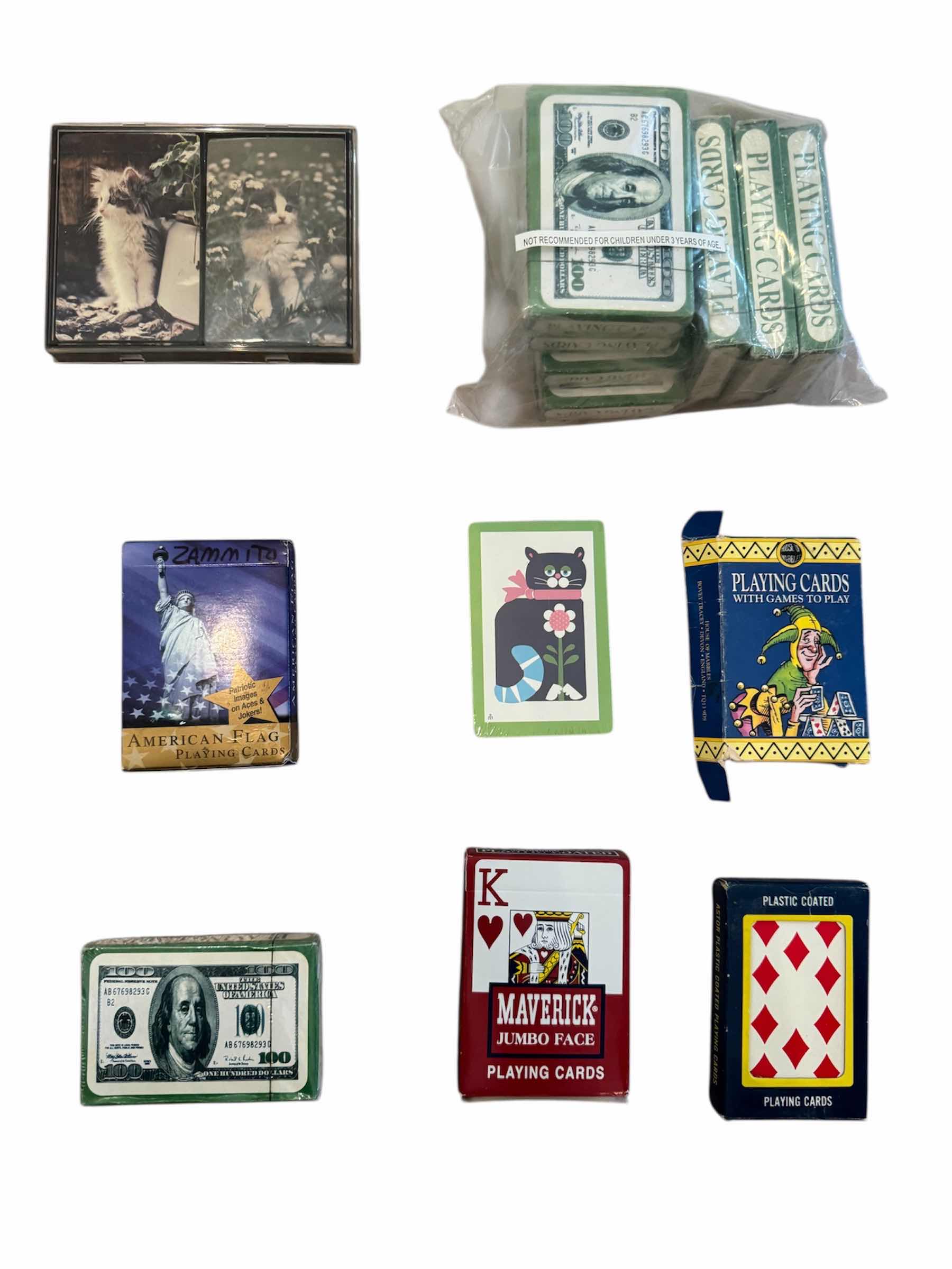 Photo 1 of 62
VINTAGE ASSORTED PLAYING CARD, VARIES DECKS AND WOODEN STORAGE BOX 

H4” AND SMALLER