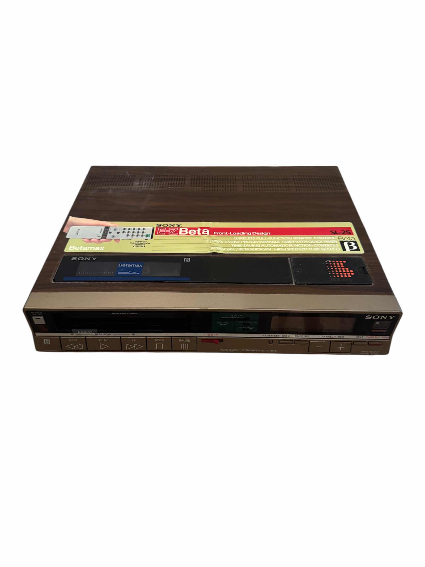 Photo 1 of 60
VINTAGE SONY VIDEO CASSETTE/RECORDER E-Z BETA SL-25 FRONT LOADING DESIGN, VCR