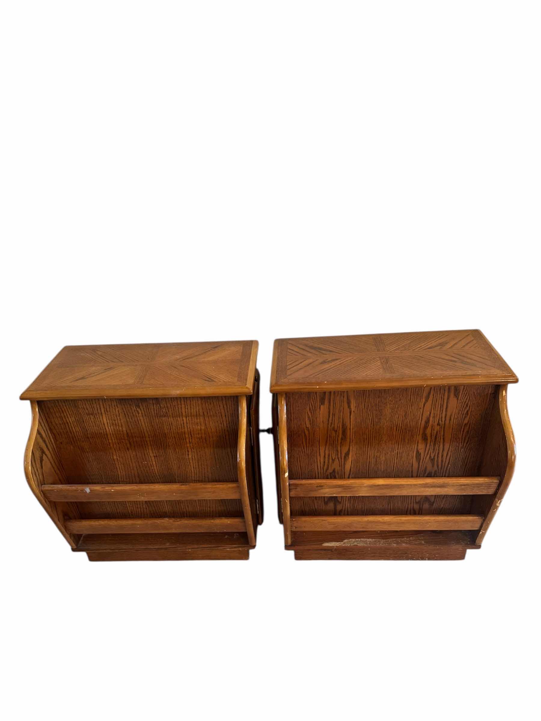 Photo 1 of 80
2- VINTAGE WOODEN RANCH OAK MAGAZINE RACK, HOME ESSENTIALS, HOME FURNITURE 

16” X 22” X H21”