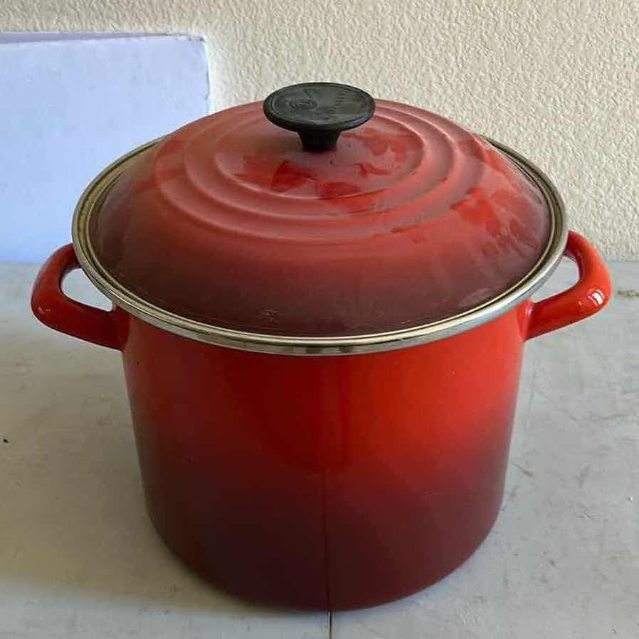 Photo 1 of LE CREUSET RED ENAMEL POT