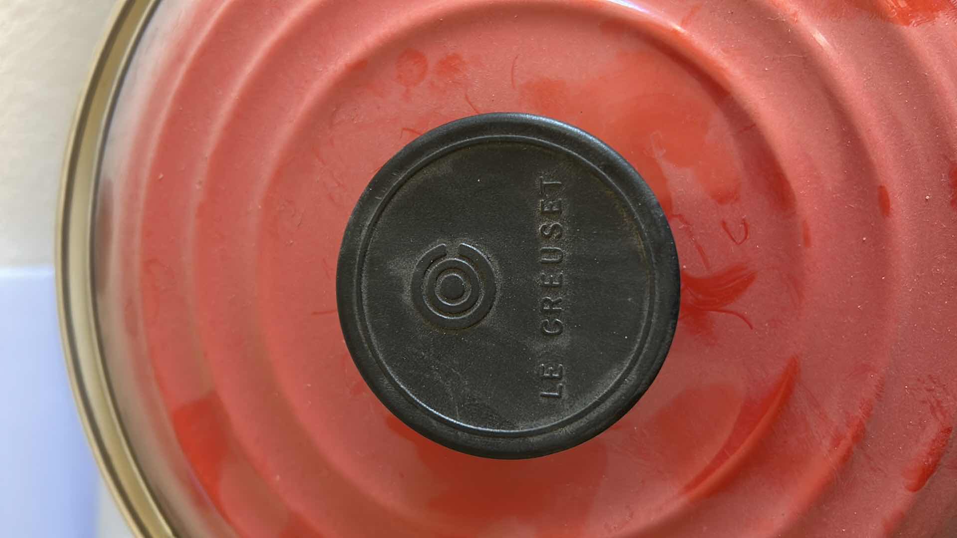 Photo 1 of LE CREUSET RED ENAMEL POT