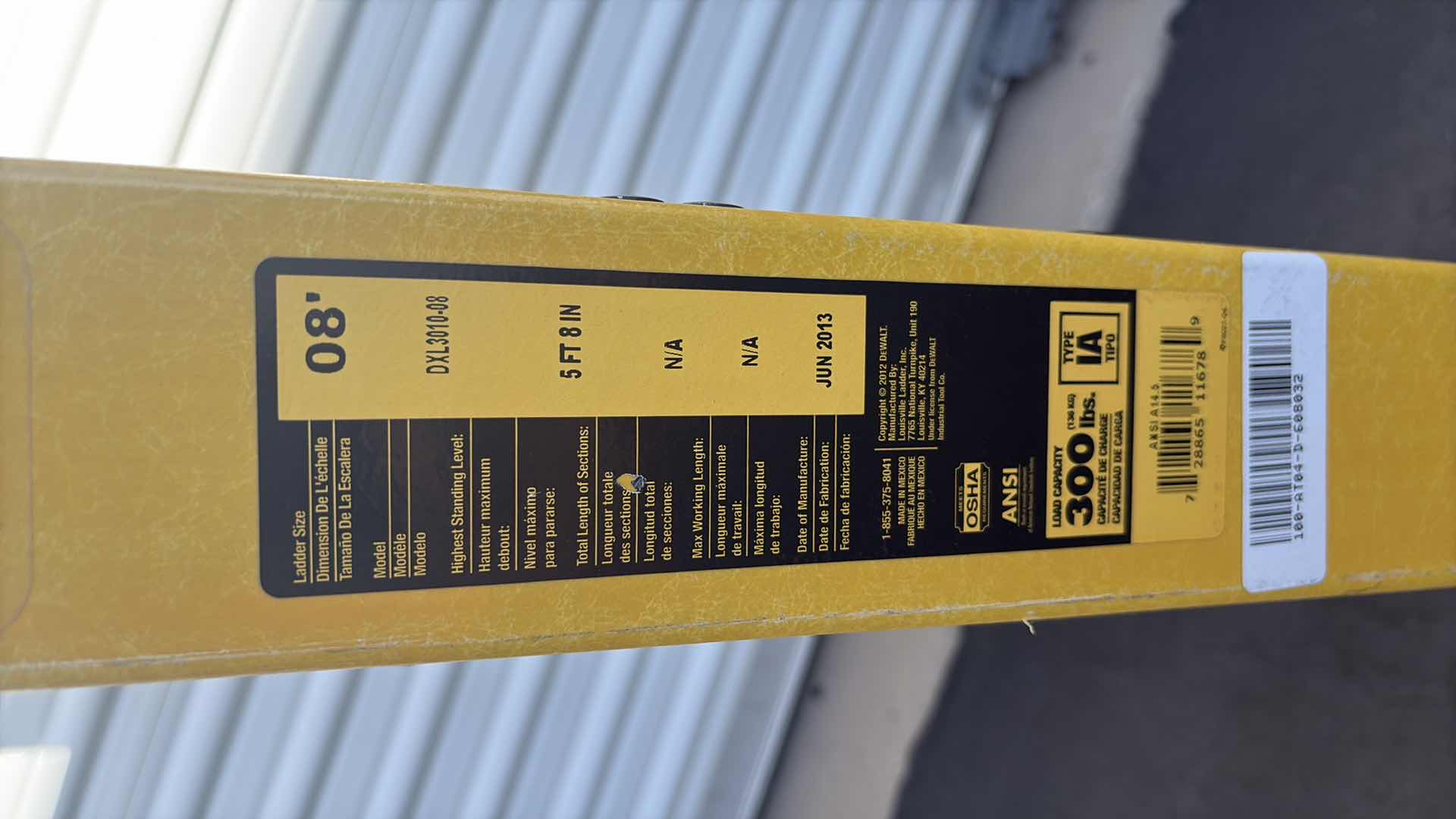 Photo 1 of 8 FT DEWALT STEPLADDER