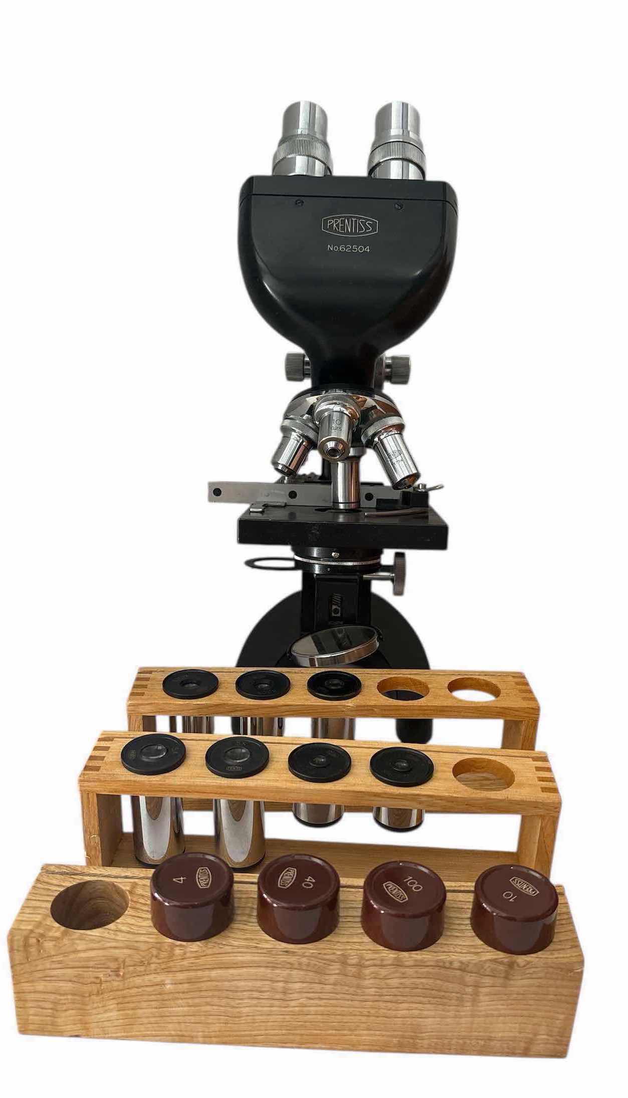 Photo 1 of PRENTISS MICROSCOPE NO. 62504 15”H RETAIL VALUE $200 1956