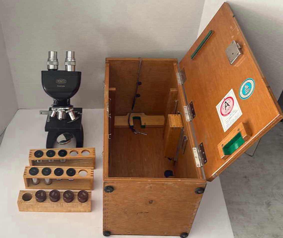 Photo 1 of PRENTISS MICROSCOPE NO. 62504 15”H RETAIL VALUE $200 1956