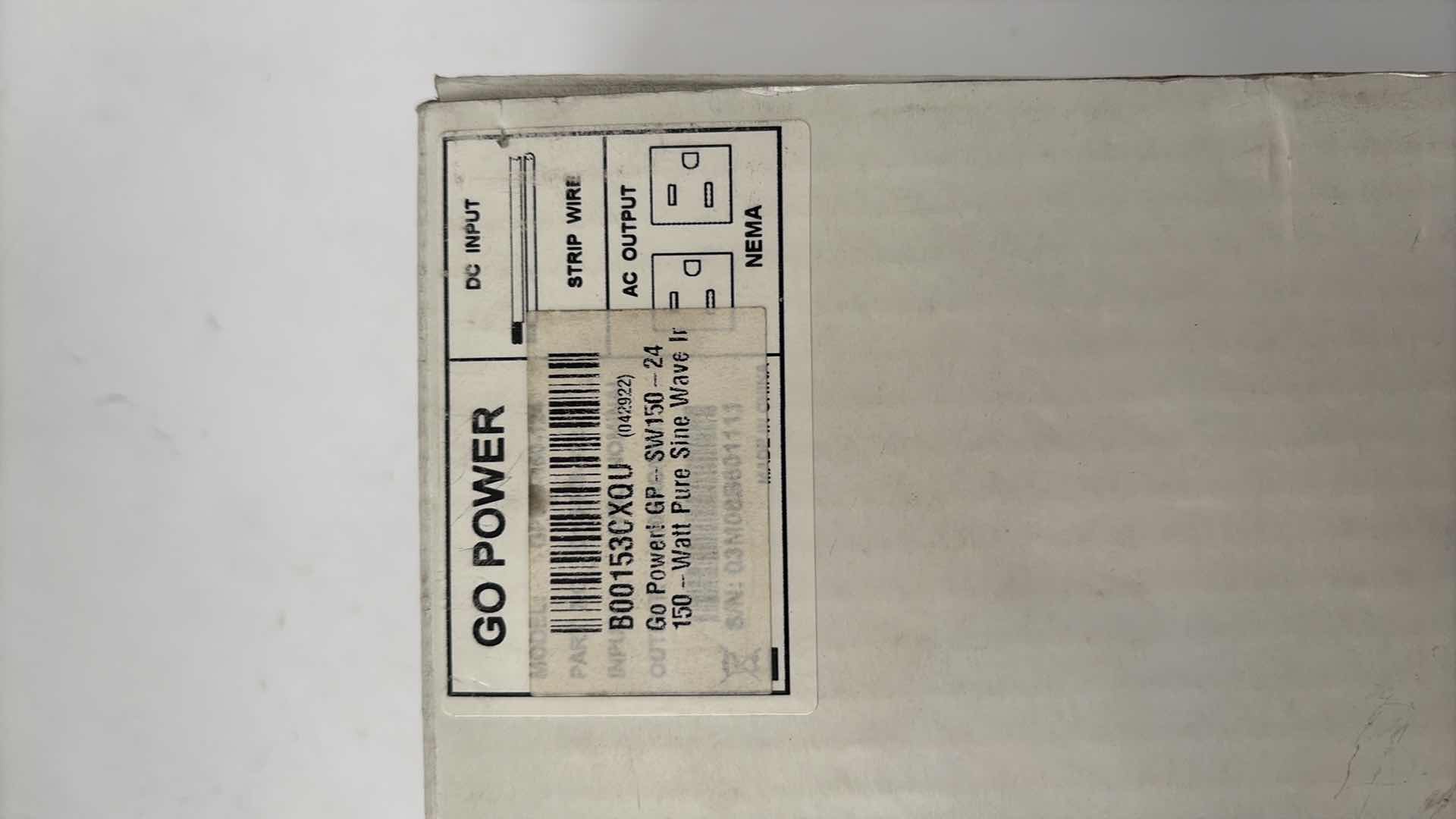 Photo 1 of NEW IN BOX GO POWER 150W INVERTER RETAIL VALUE $80