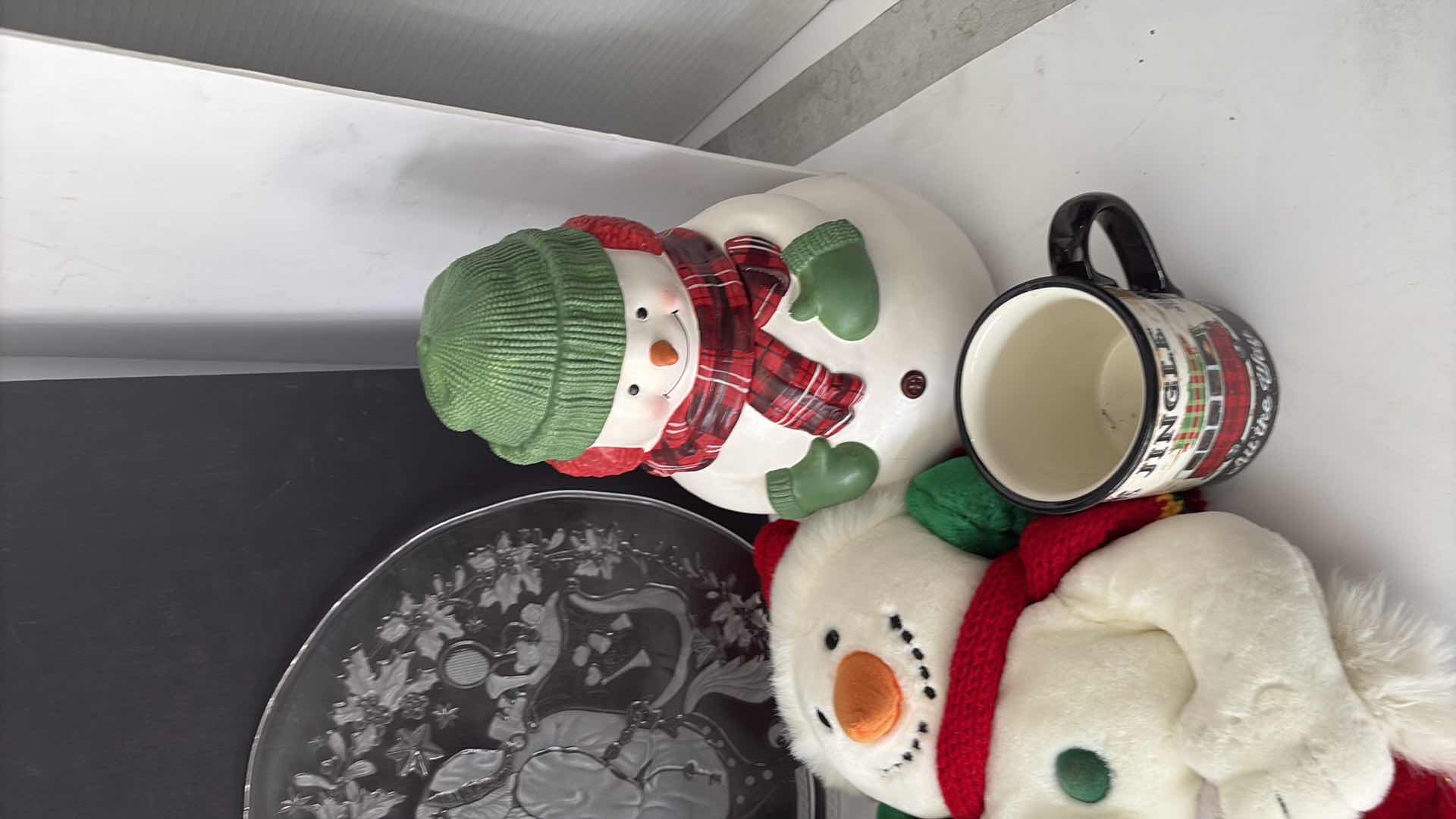 Photo 1 of CHRISTMAS SANTA PLATTER 14” , COOKIE JAR  12” WITH MUGS