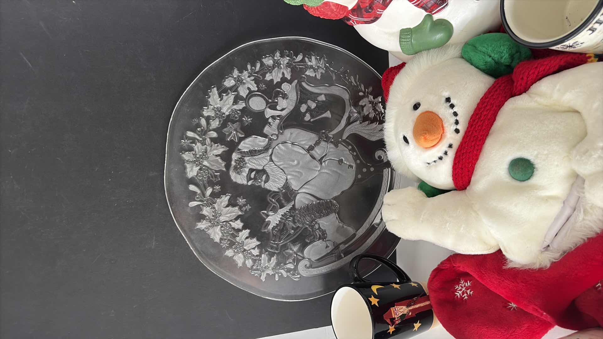 Photo 1 of CHRISTMAS SANTA PLATTER 14” , COOKIE JAR  12” WITH MUGS