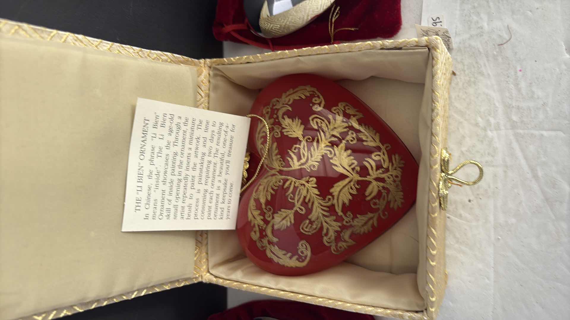 Photo 1 of PRECIOUS NICKEL ANGEL HEARTS AND LI BIEN ORNAMENT 4”