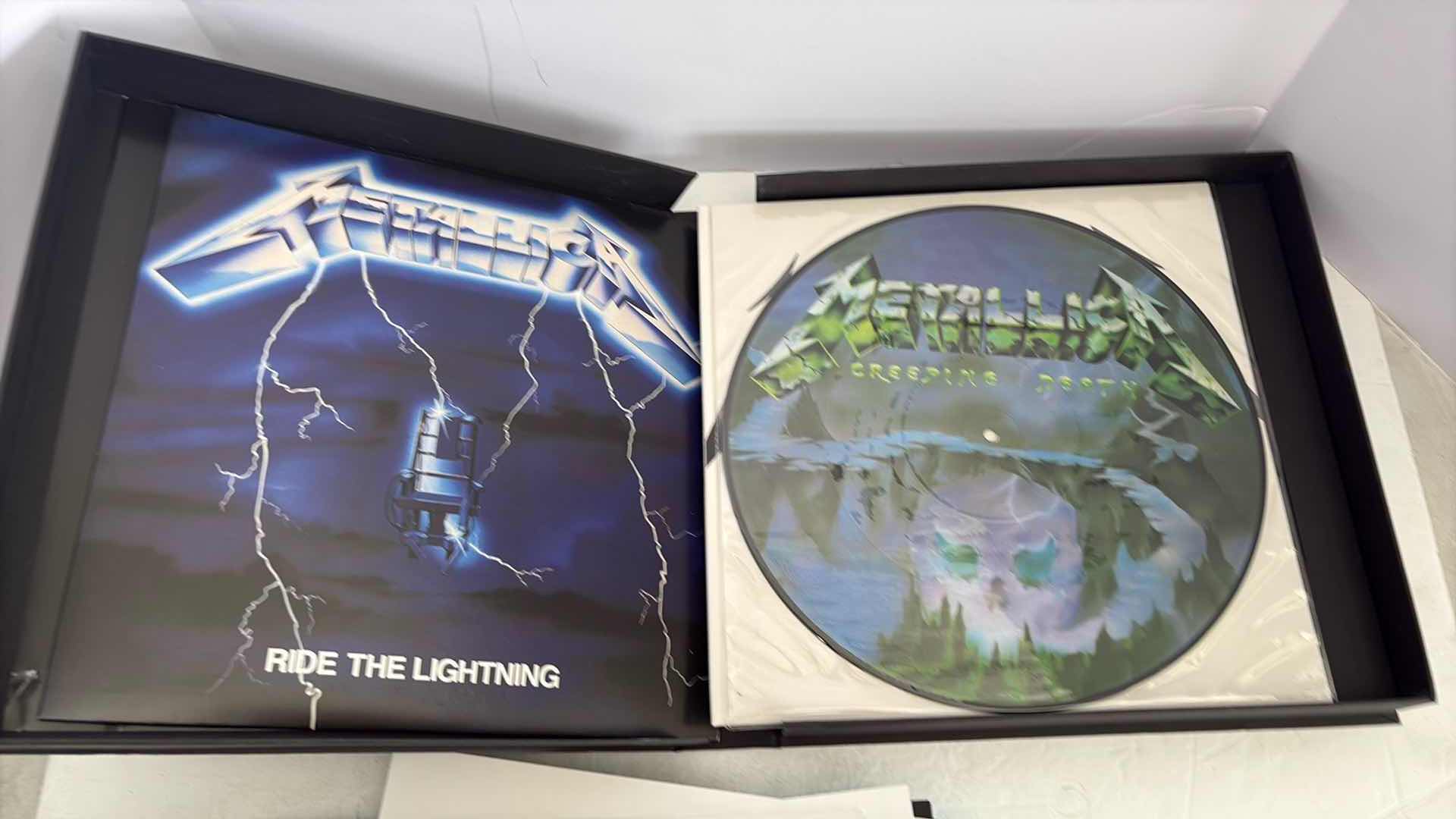 Photo 1 of METALLICA “ RIDE THE LIGHTNING” BOX CD AND LP SET RETAIL VALUE $180