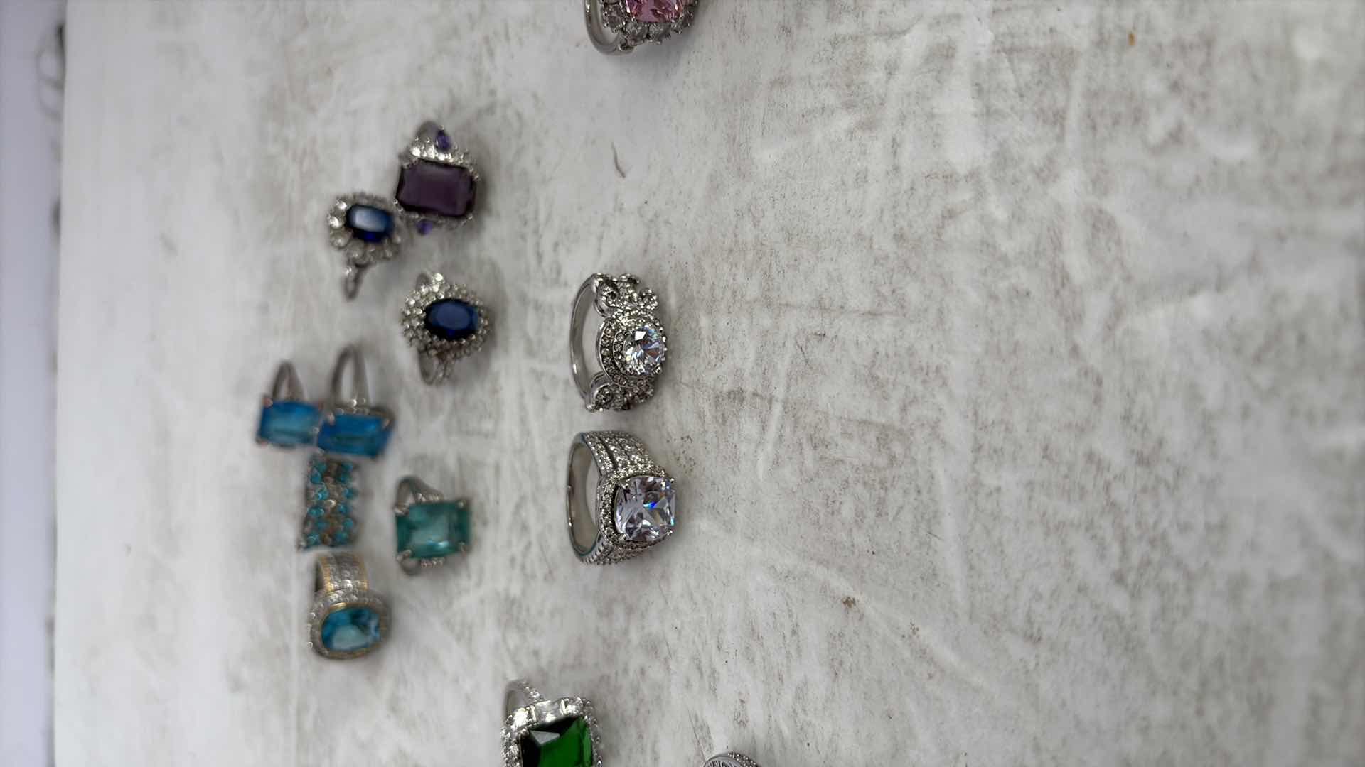 Photo 1 of ASSORTED SIZE COSTUME JEWELRY RINGS