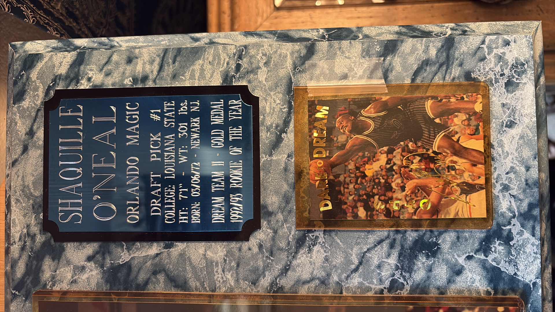 Photo 1 of SHAQUILLE O’NEAL STATS PLAQUE 15”X12”H