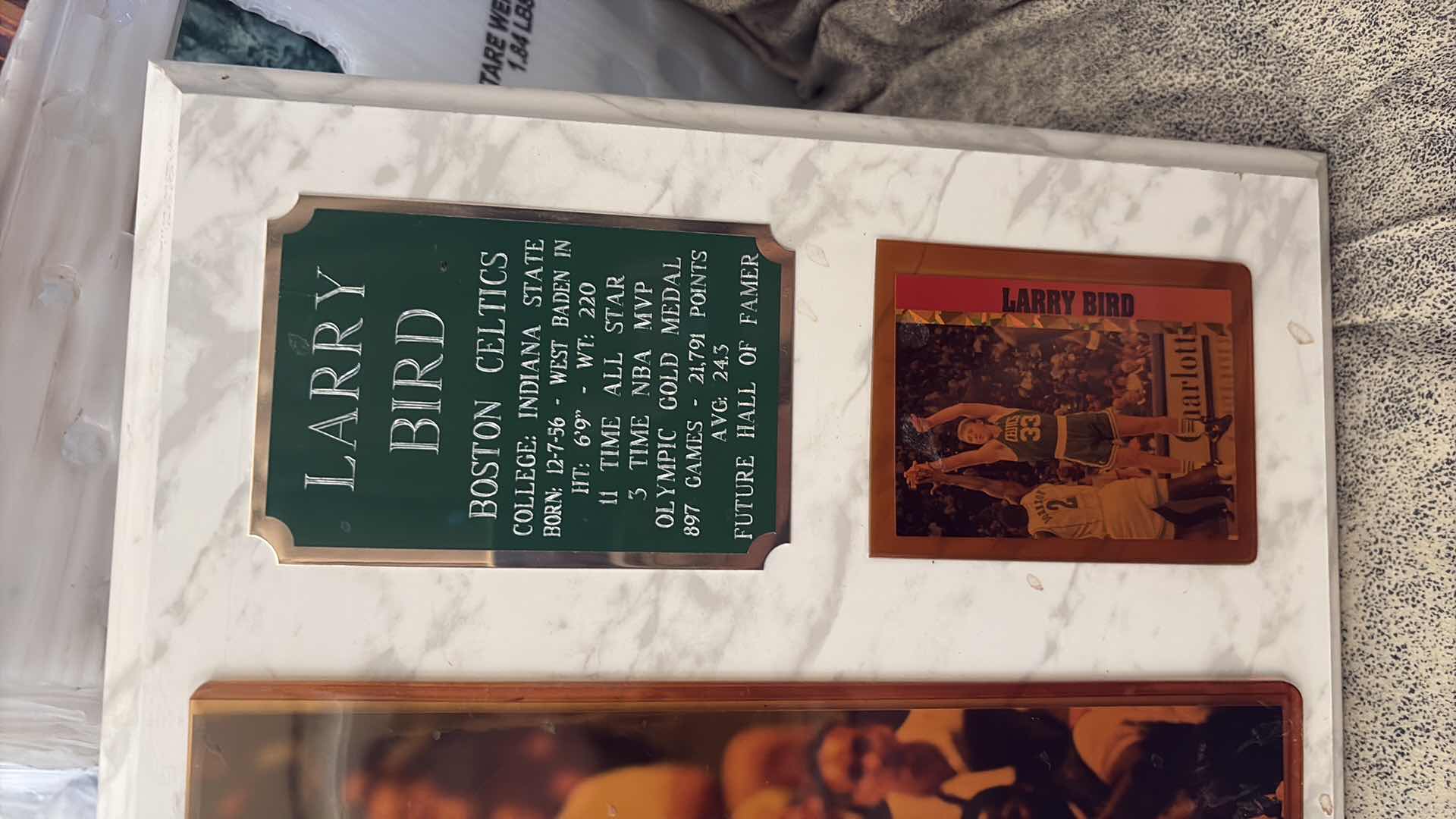 Photo 1 of LARRY BIRD STATS PLAQUE 15”X12”H