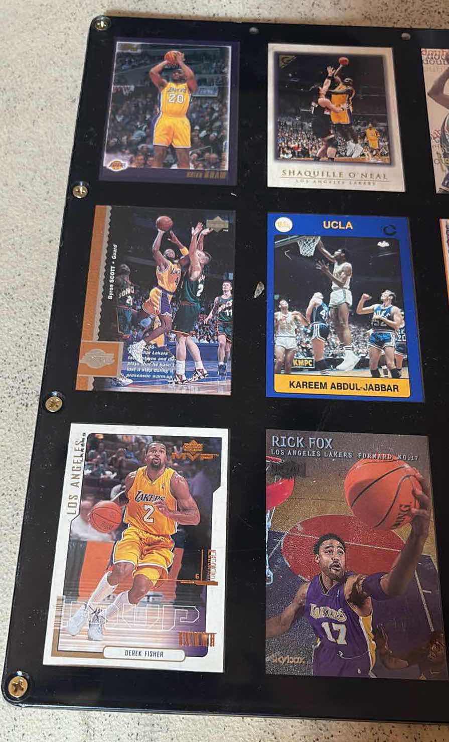 Photo 2 of LAKERS TEAM CARDS PLAQUE 10”X13”H