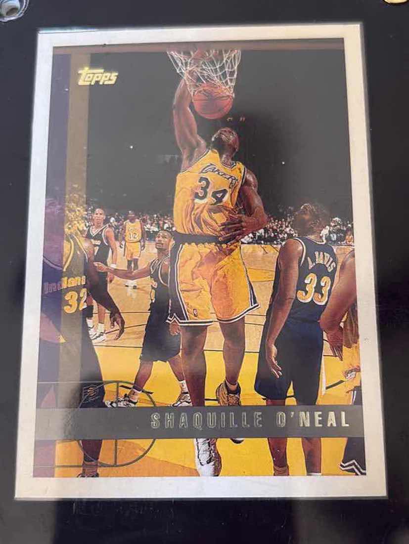 Photo 1 of LAKERS CARDS KOBE BRYANT AND SHAQUILLE O’NEAL 7”X5”H