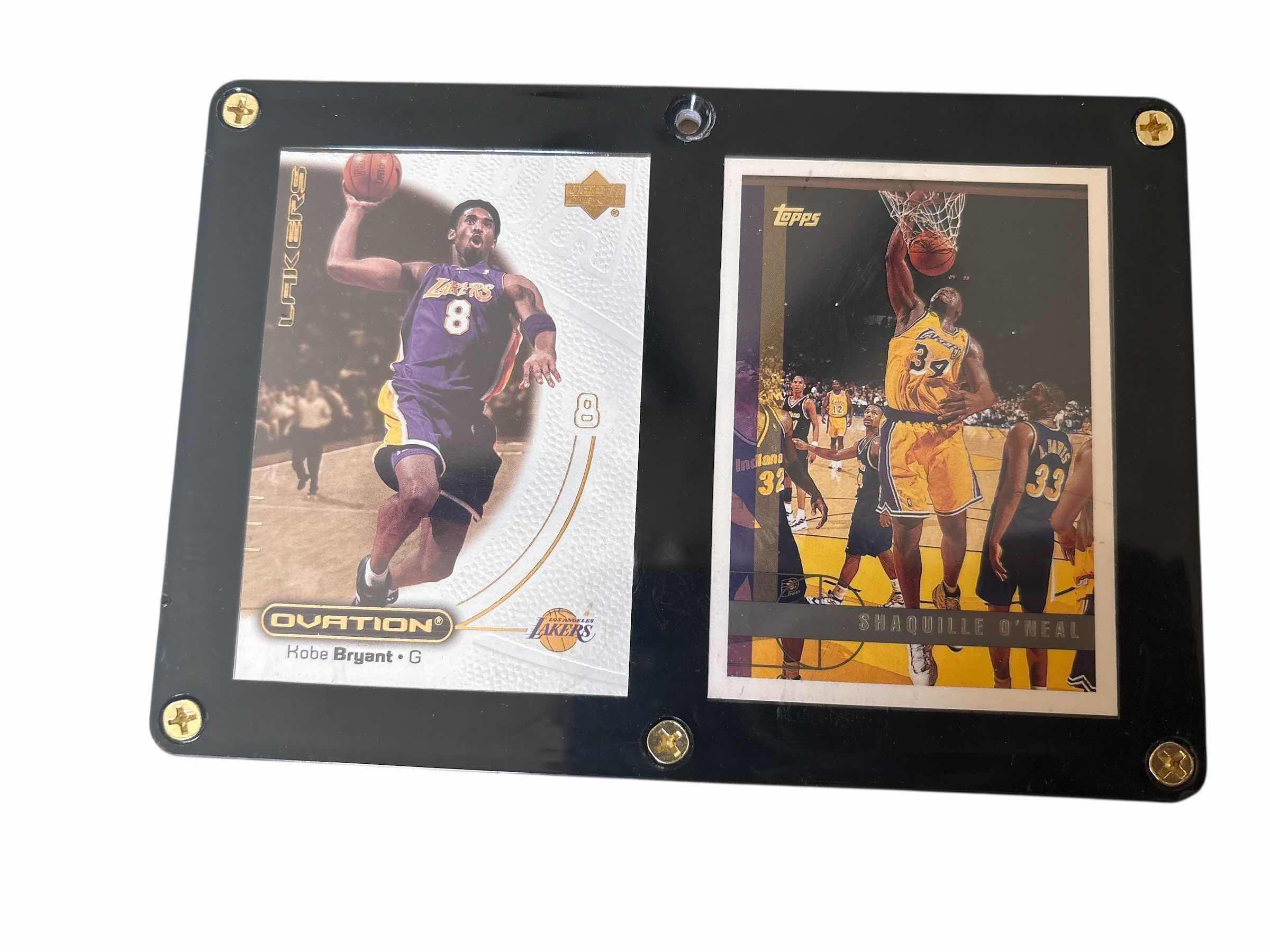 Photo 1 of LAKERS CARDS KOBE BRYANT AND SHAQUILLE O’NEAL 7”X5”H
