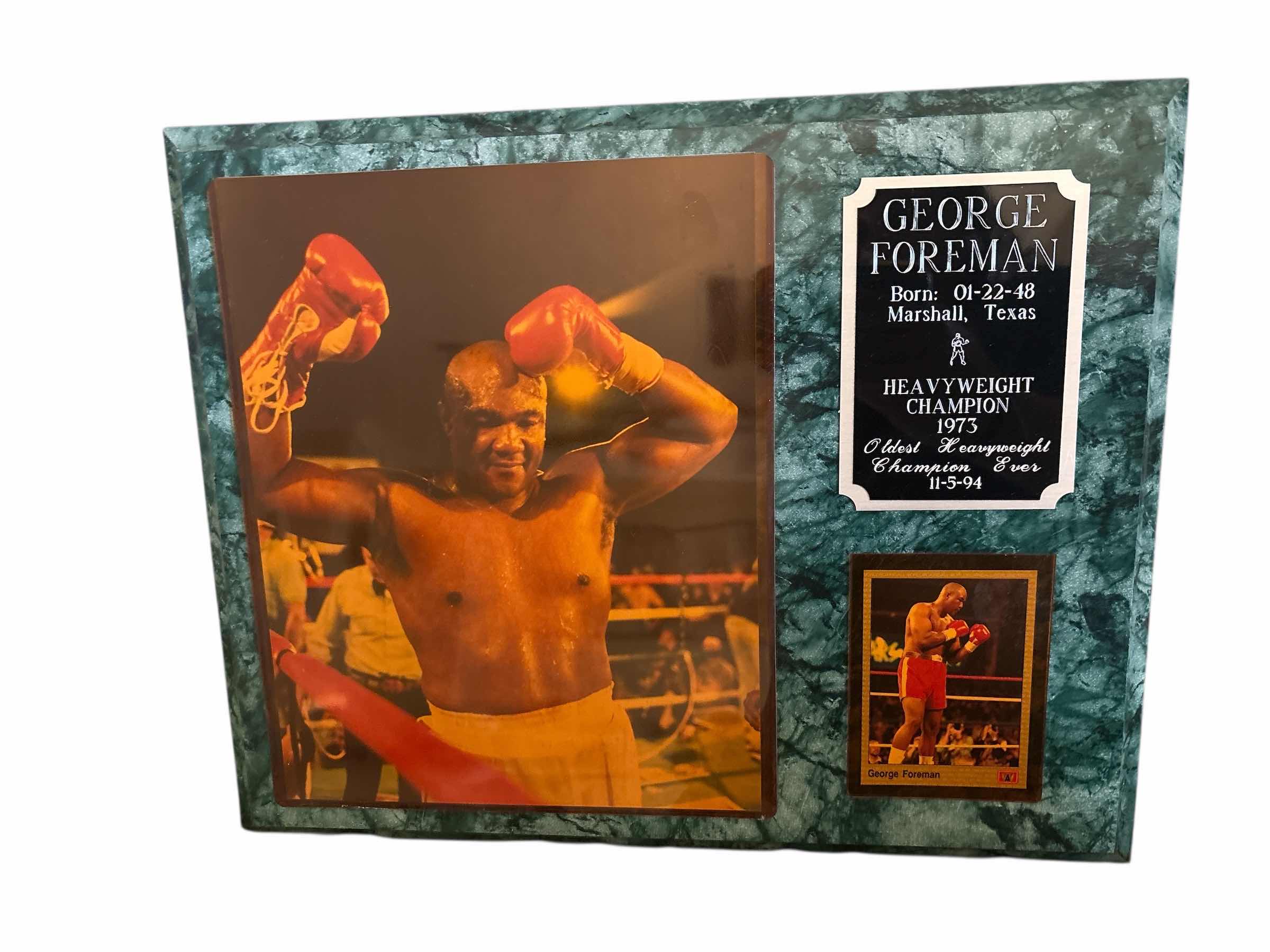 Photo 1 of GEORGE FOREMAN PLAQUE 12”X15”H