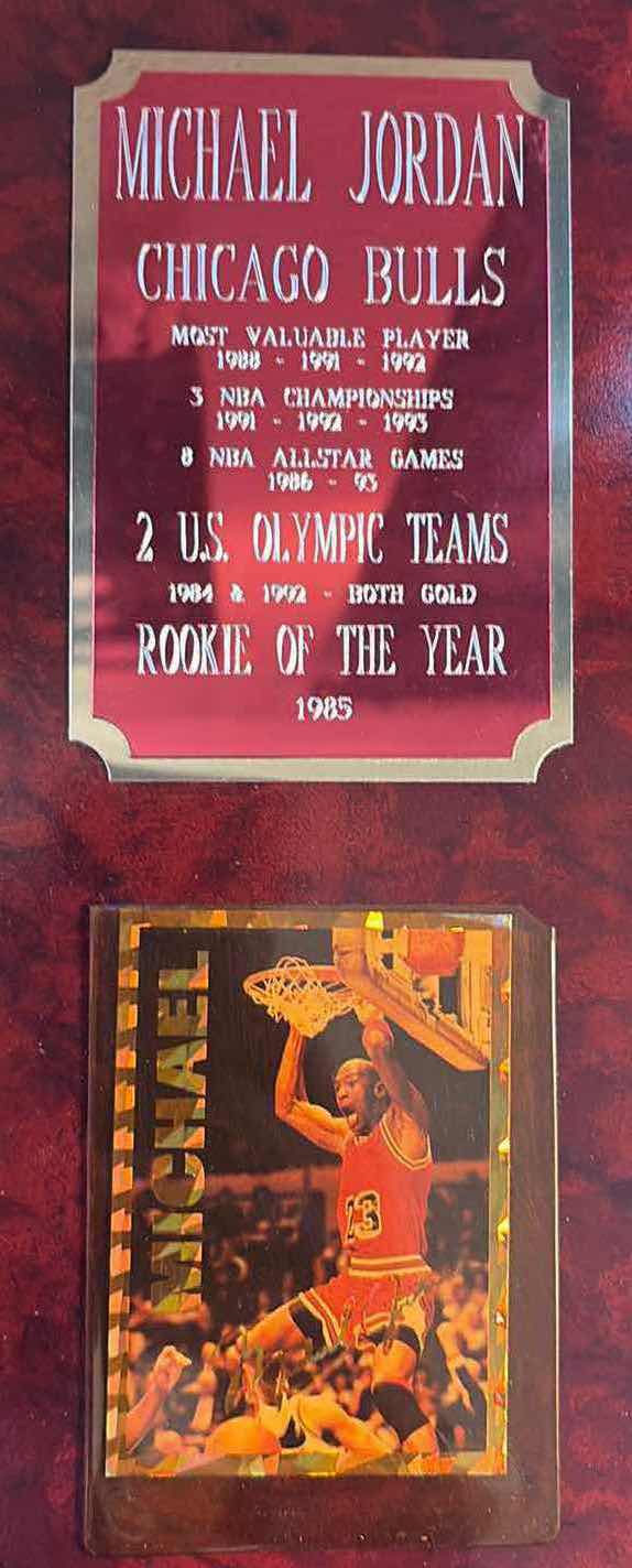 Photo 1 of MICHAEL JORDAN CARD PLAQUE 15”X12”H