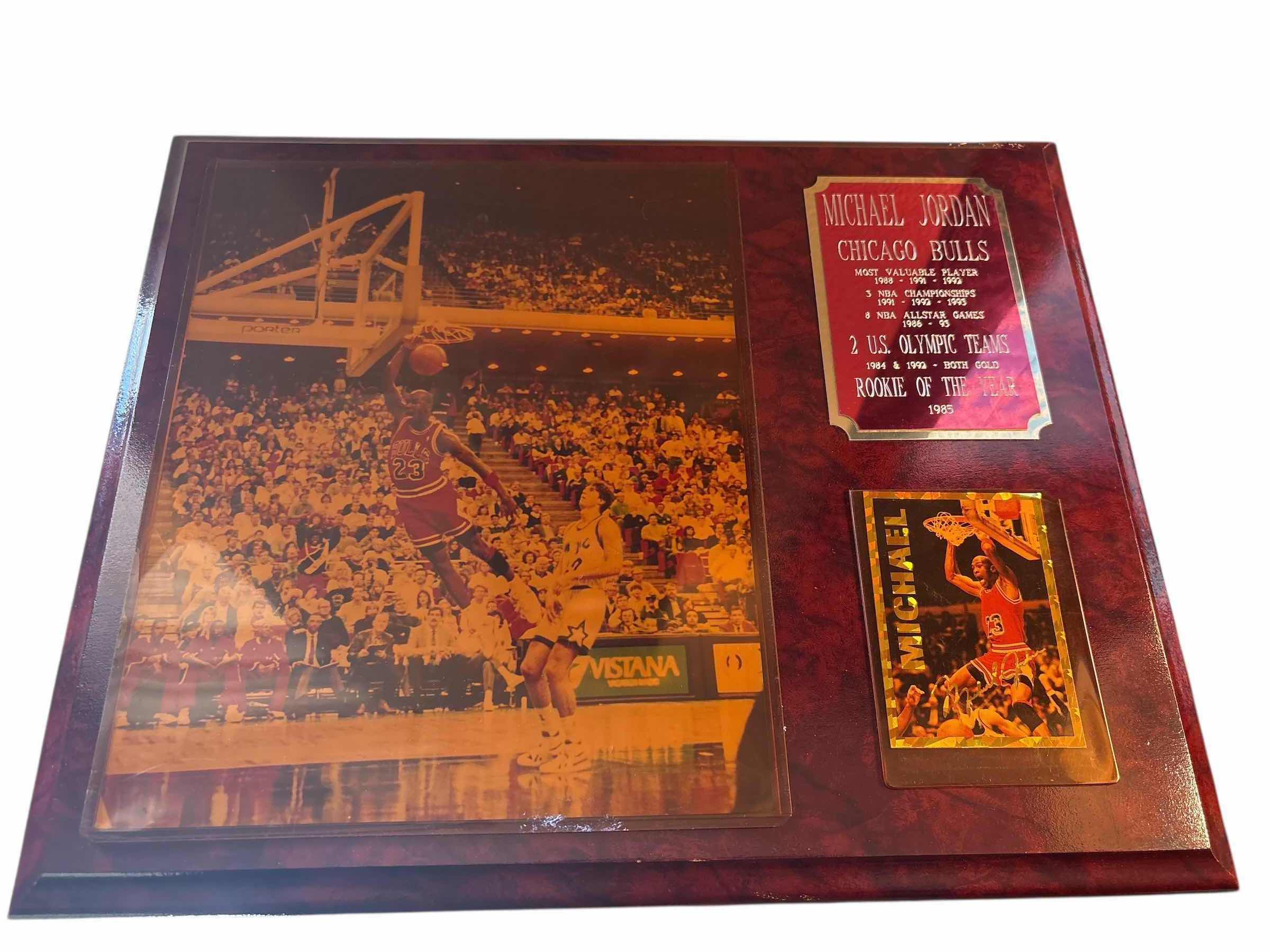 Photo 1 of MICHAEL JORDAN CARD PLAQUE 15”X12”H