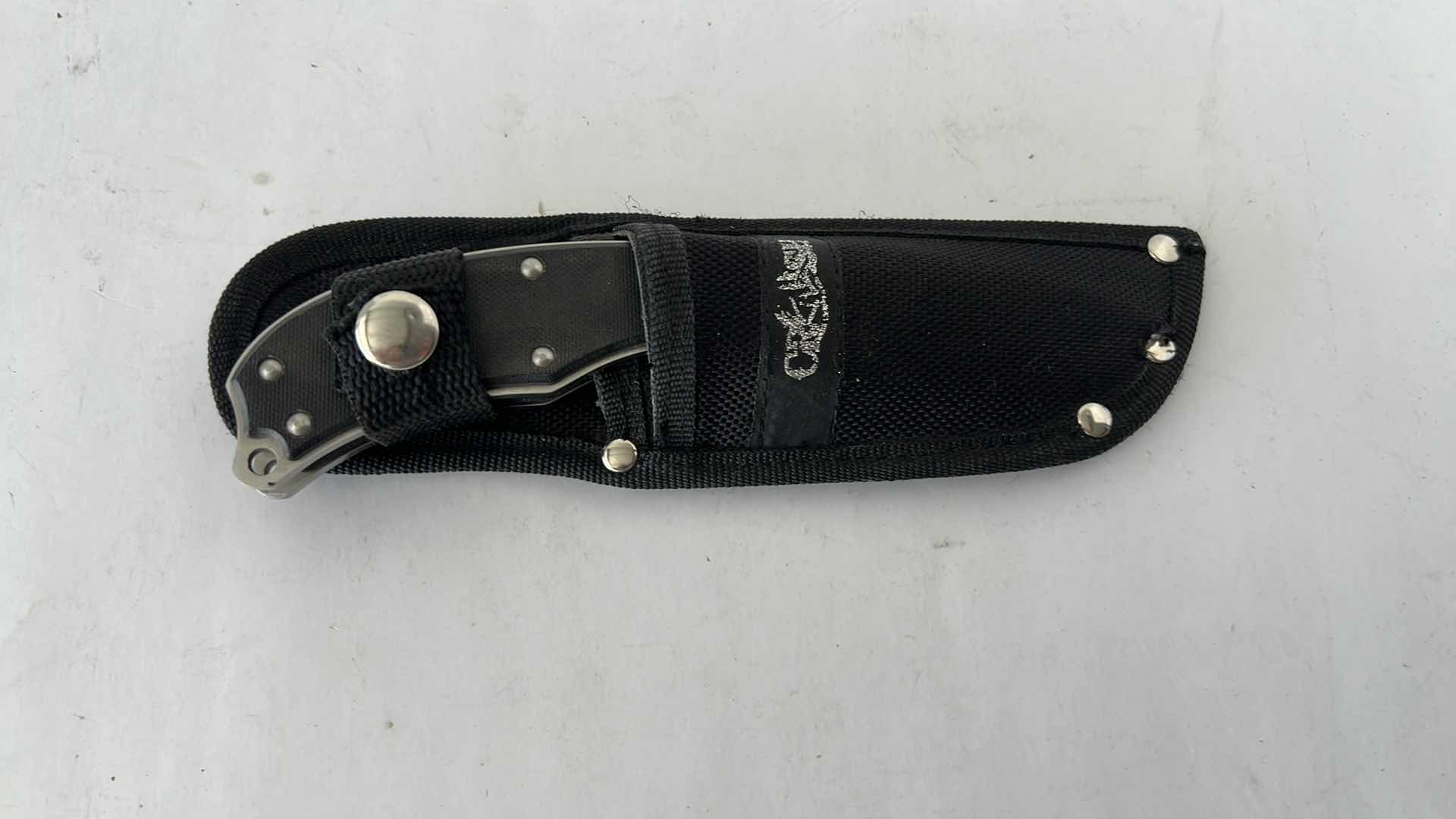 Photo 1 of UTICA CRUSH LEAN AND MEAN COMBI FIXED BLADE KNIFE SET 7.75” FIXED WITH A 3.38 DROP POINT