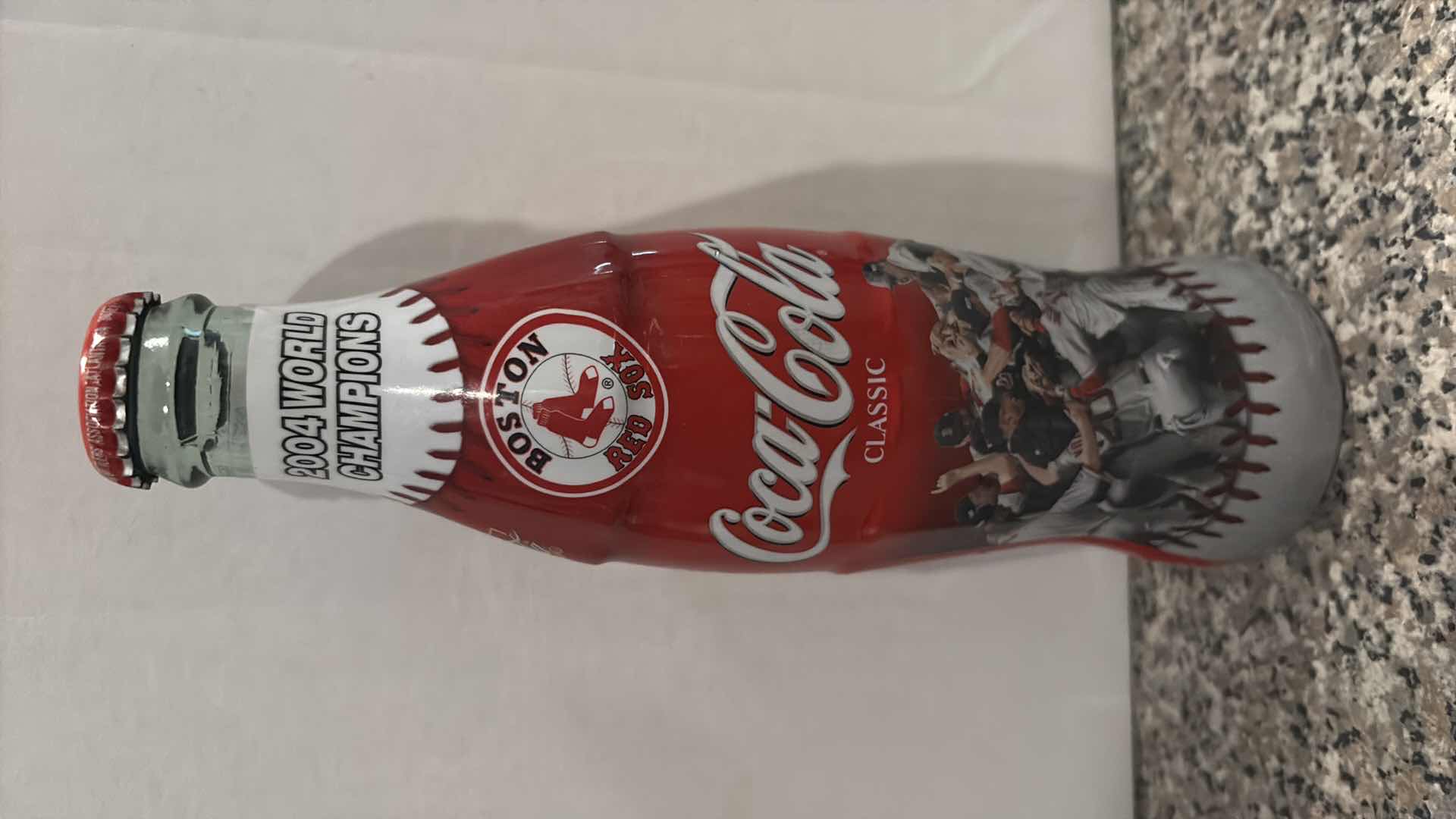 Photo 1 of COCA COLA BOSTON RED SOX 2004 WORLD CHAMPIONSHIP BOTTLE 7”H