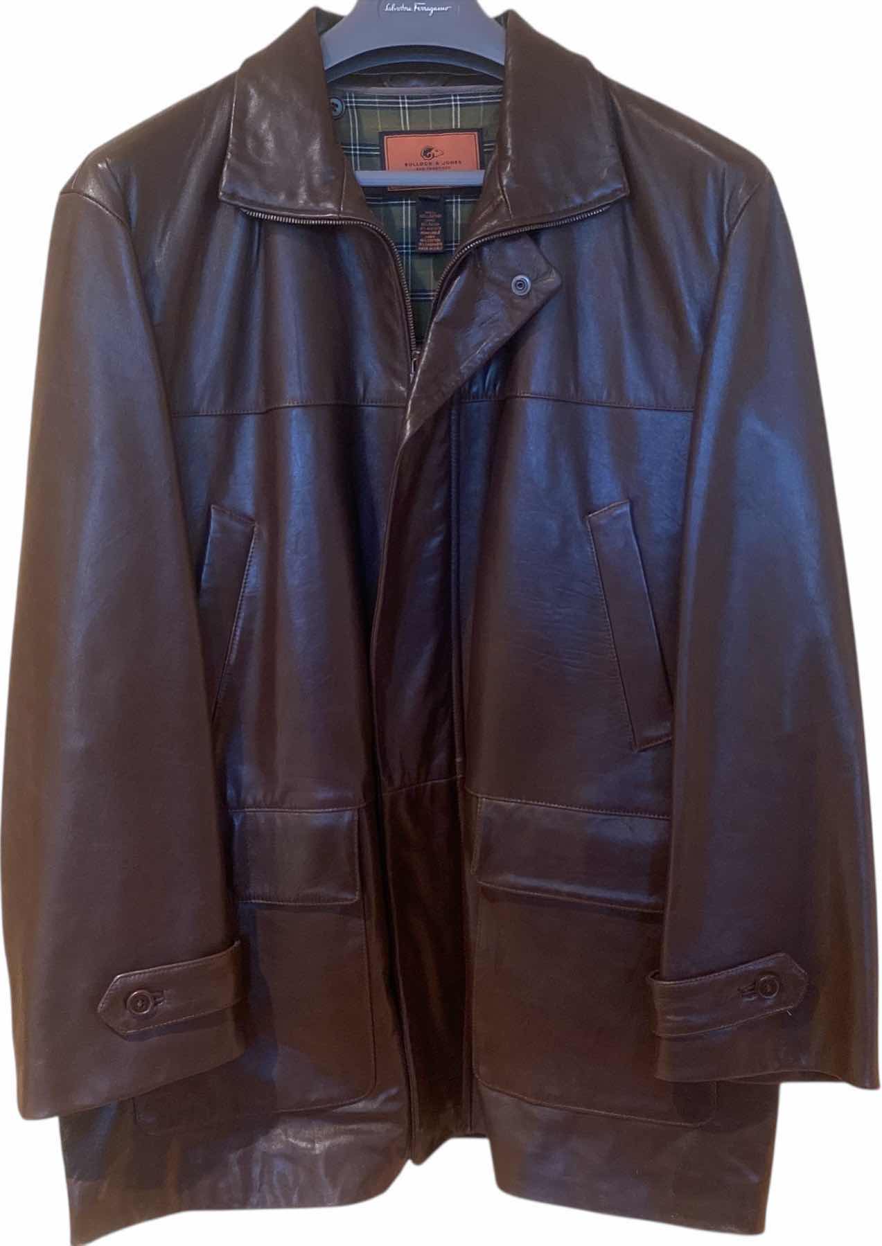 Photo 1 of BULLOCK & JONES LEATHER JACKET W/ REMOVABLE LINER MENS SIZE LARGE