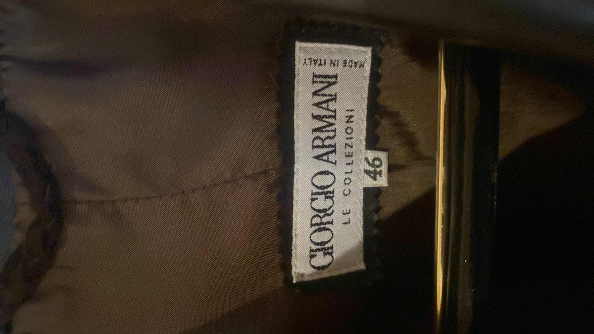 Photo 1 of GEORGIO ARMANI LEATHER JACKET MADE IN ITALY MENS SIZE 46