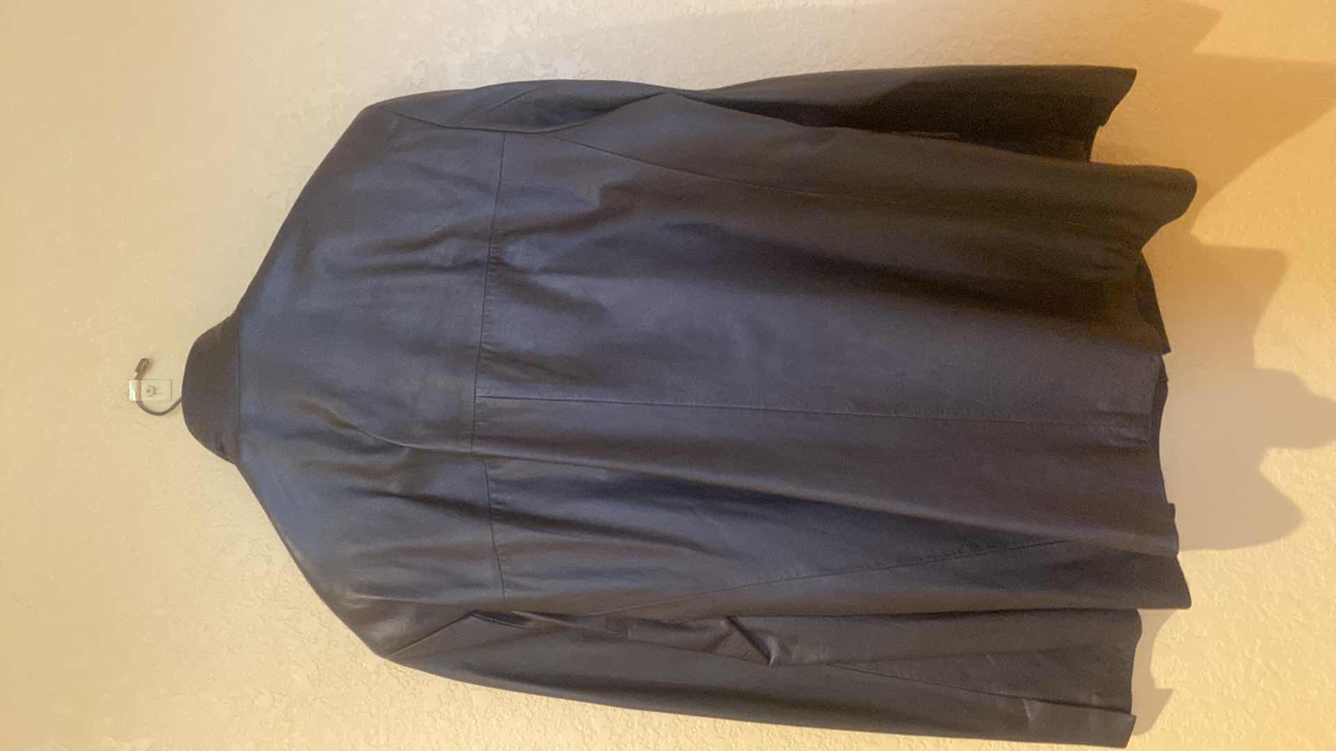 Photo 1 of CALVIN KLEIN LEATHER JACKET MENS SIZE EST LARGE /X-LARGE